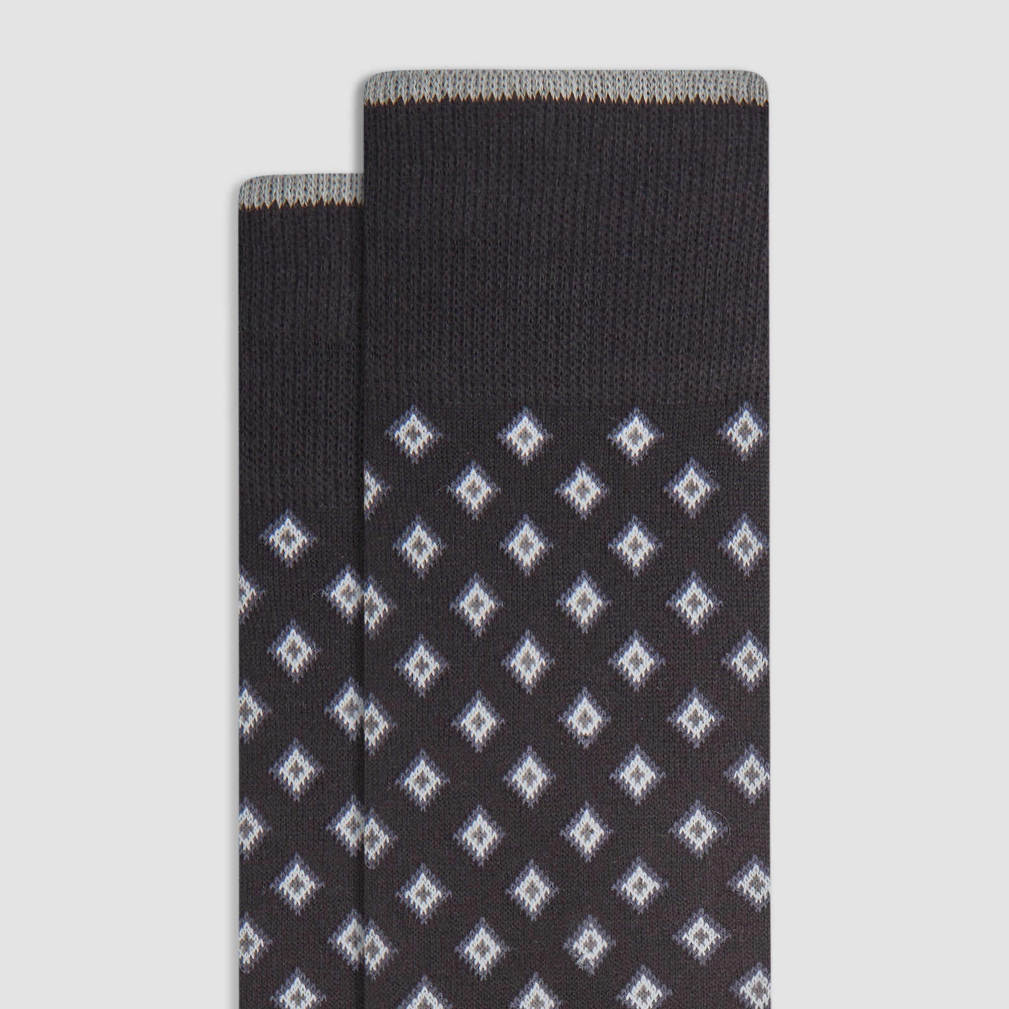 Geometric Cashmere Mid-Calf Socks