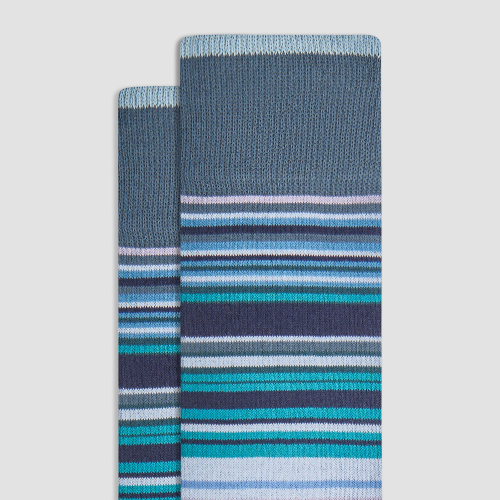 Striped Cashmere Mid-Calf Socks