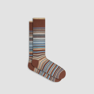 Striped Cashmere Mid-Calf Socks