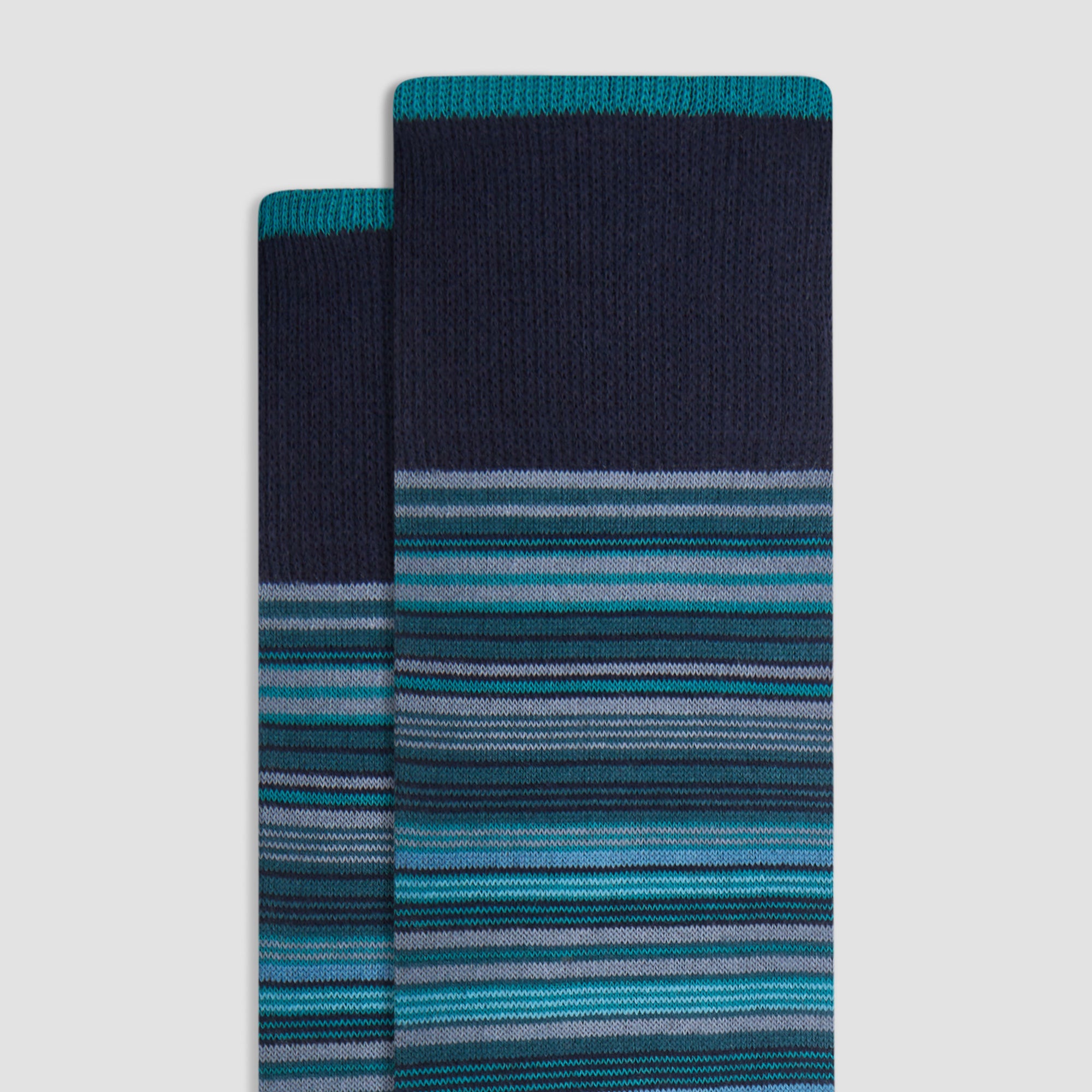 Striped Cashmere Mid-Calf Socks