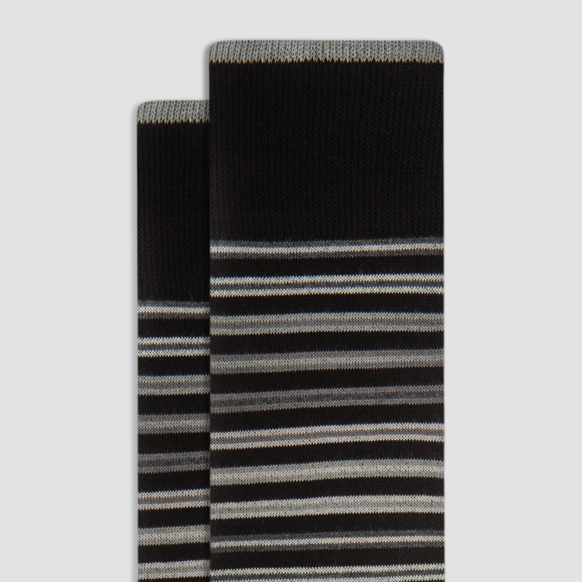 Striped Cashmere Mid-Calf Socks