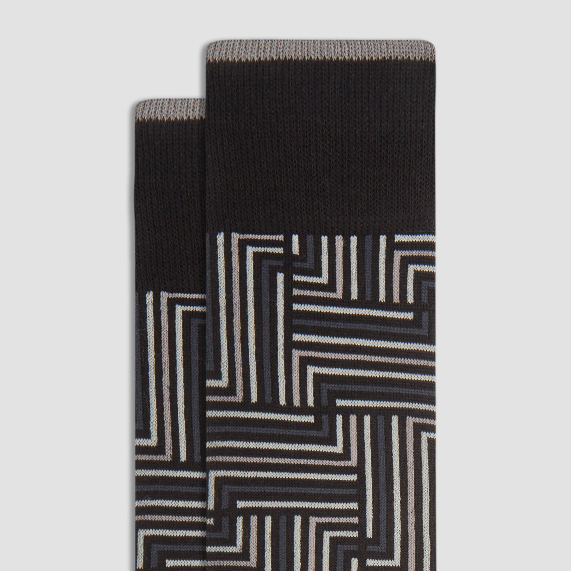 Basketweave Cashmere Mid-Calf Socks