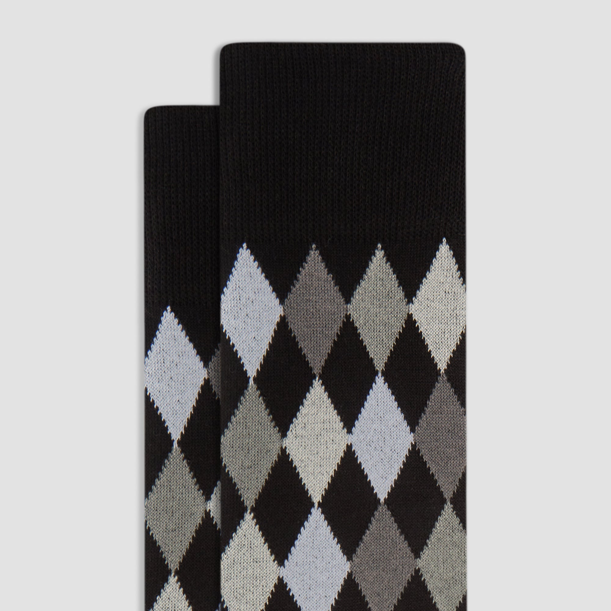 Harlequin Cashmere Mid-Calf Socks