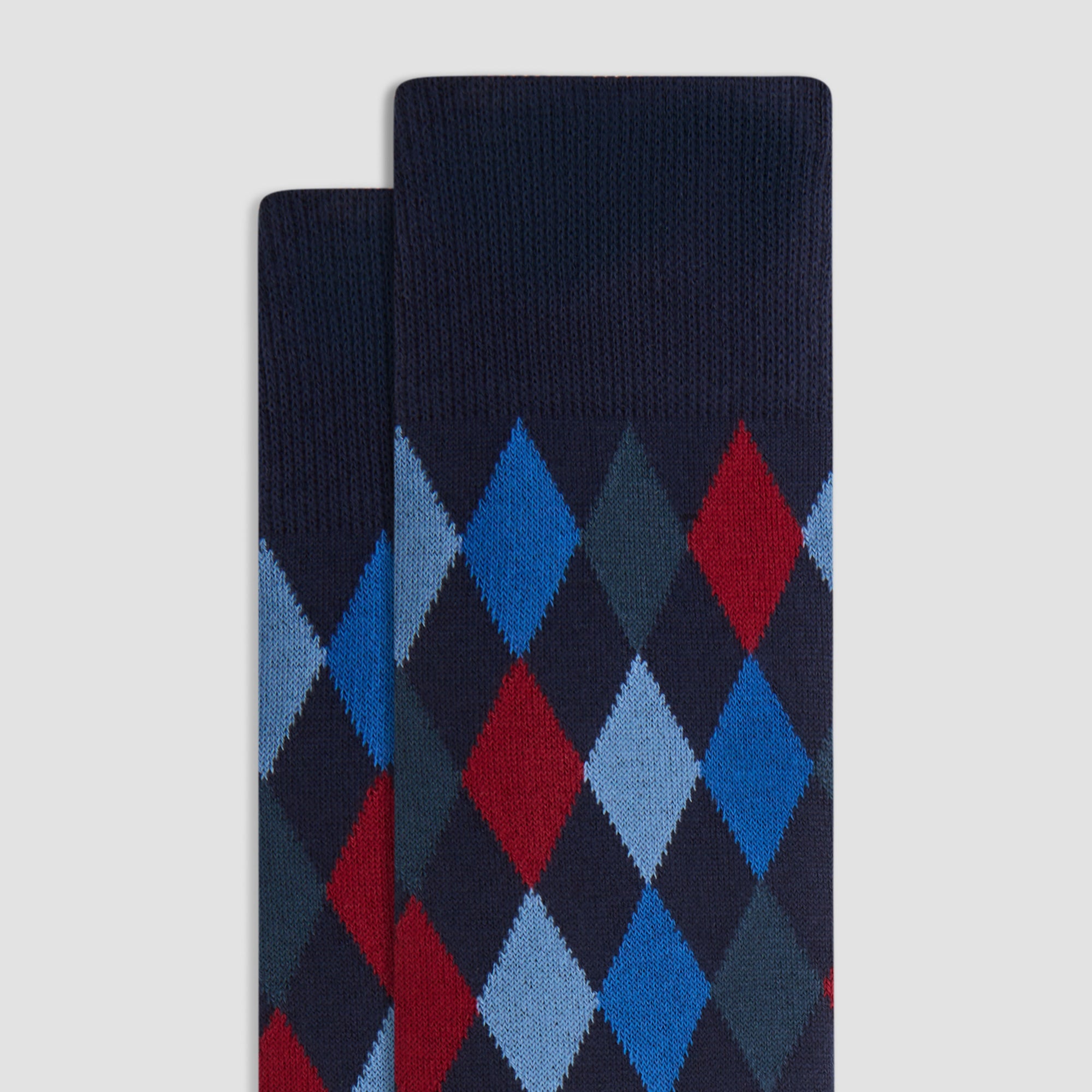 Harlequin Cashmere Mid-Calf Socks