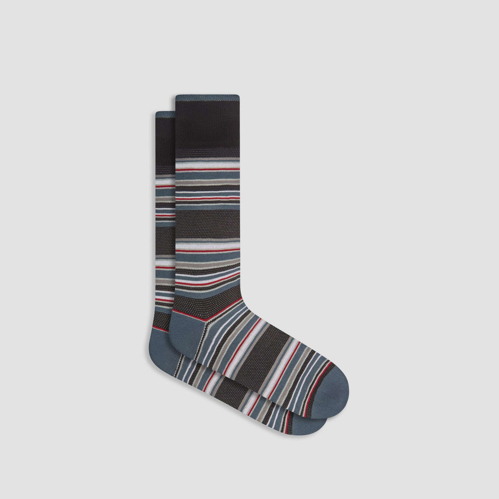 Striped Cashmere Mid-Calf Socks