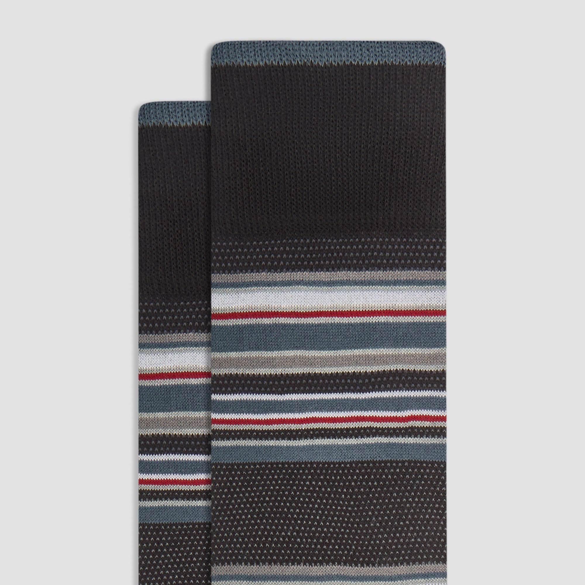Striped Cashmere Mid-Calf Socks