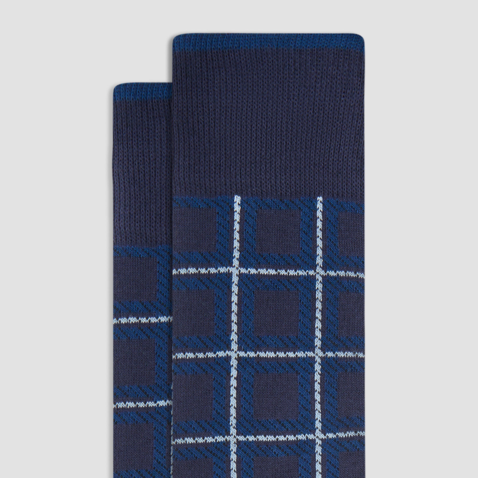 Checkered Cashmere Mid-Calf Socks