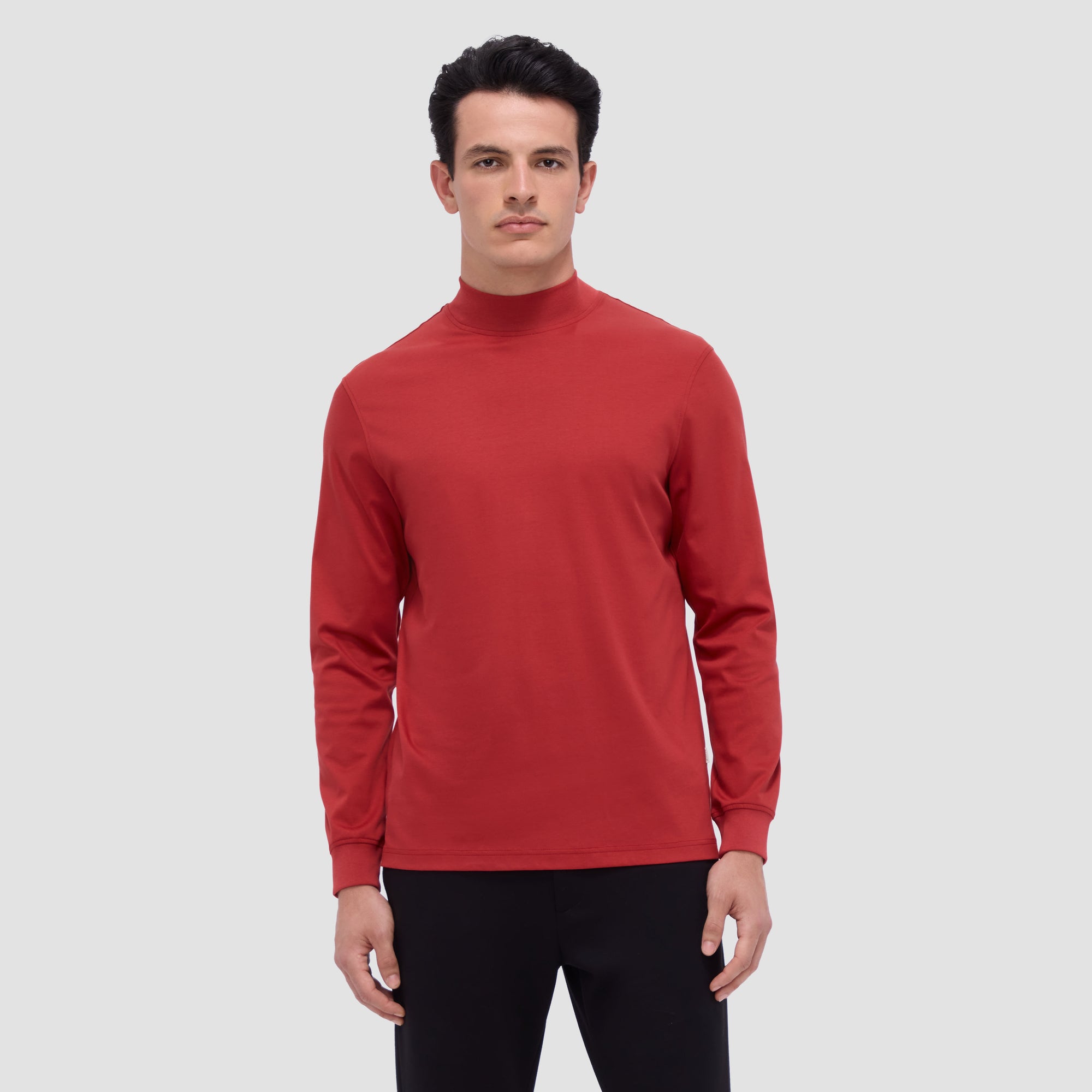 Solid Mock Neck Pullover