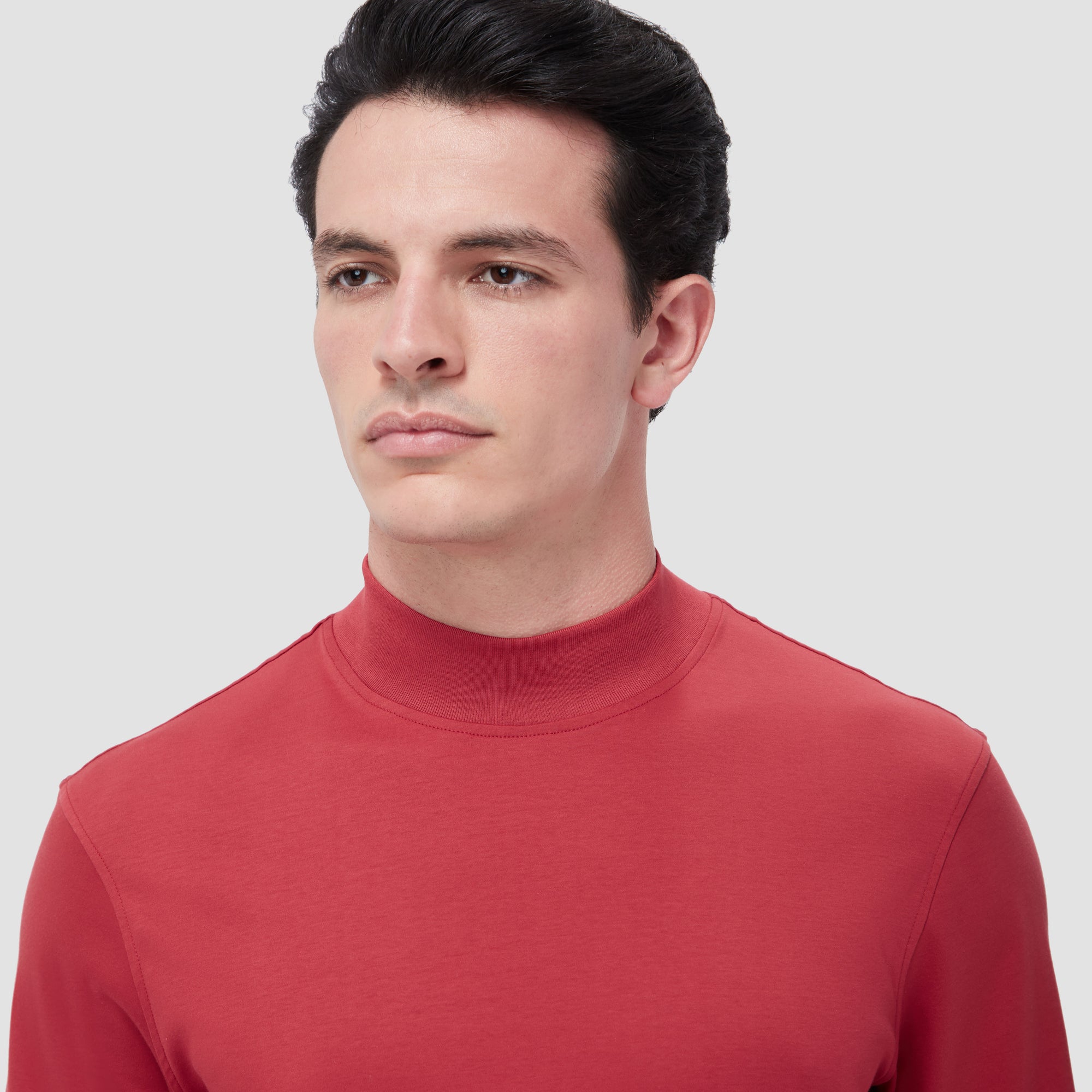 Solid Mock Neck Pullover
