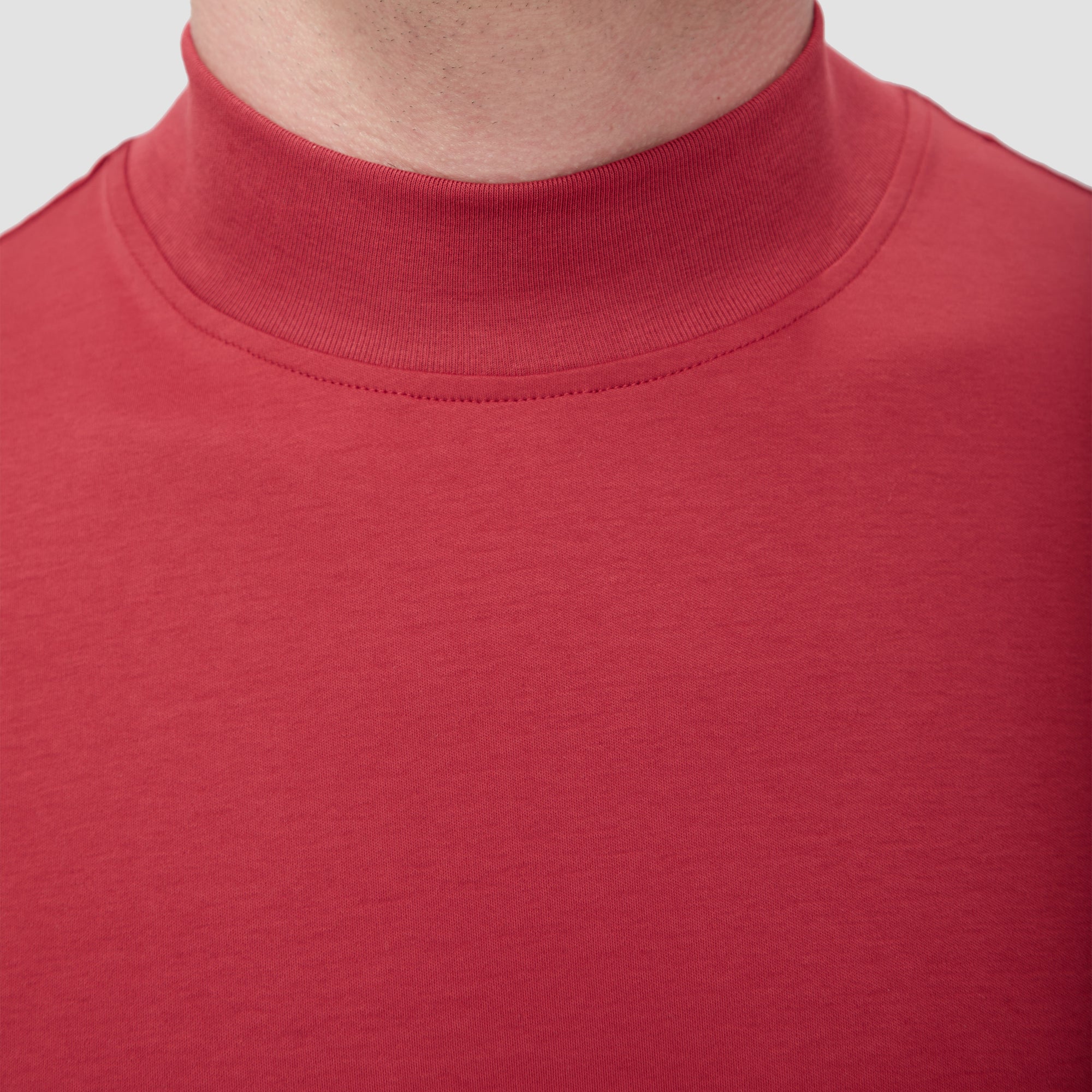 Solid Mock Neck Pullover