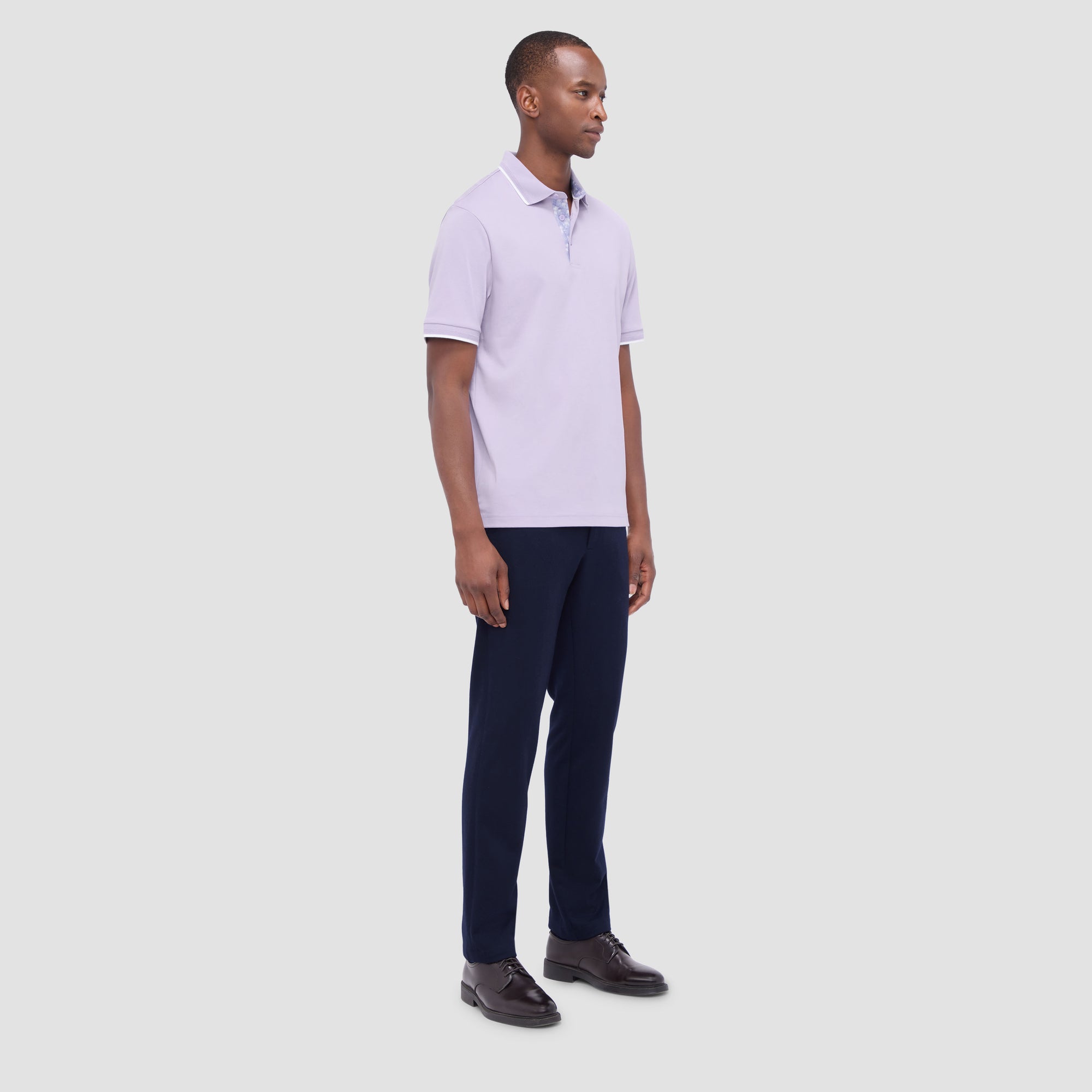 Contrast Three Button Polo