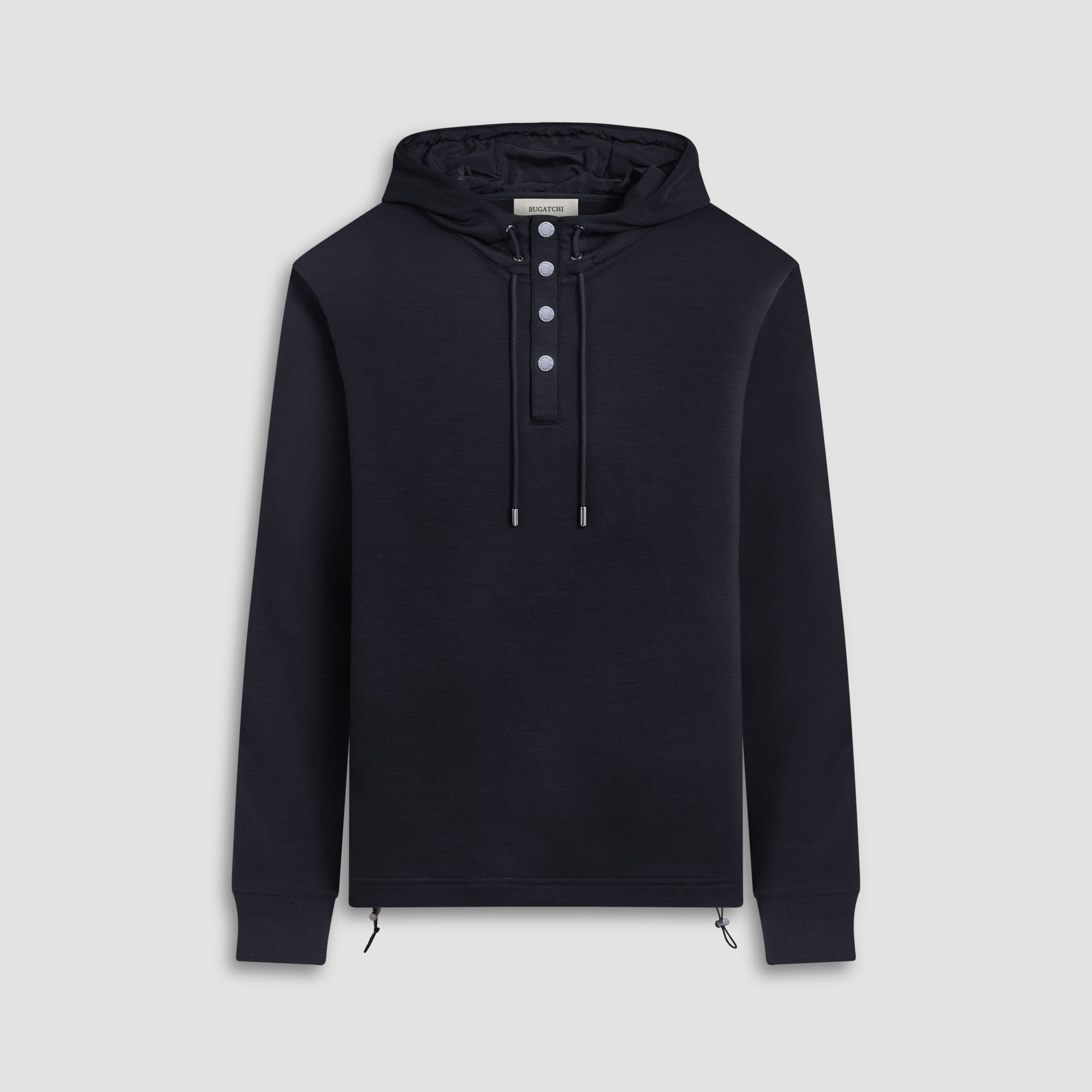 Solid Quarter-Zip Pullover Hoodie