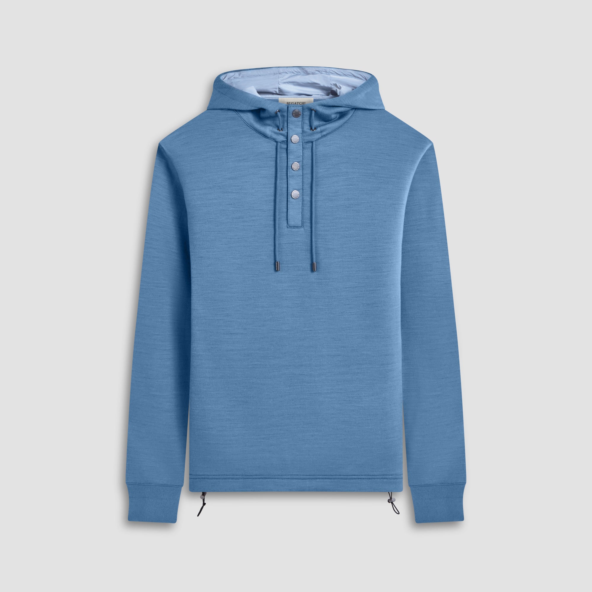 Solid Quarter-Zip Pullover Hoodie