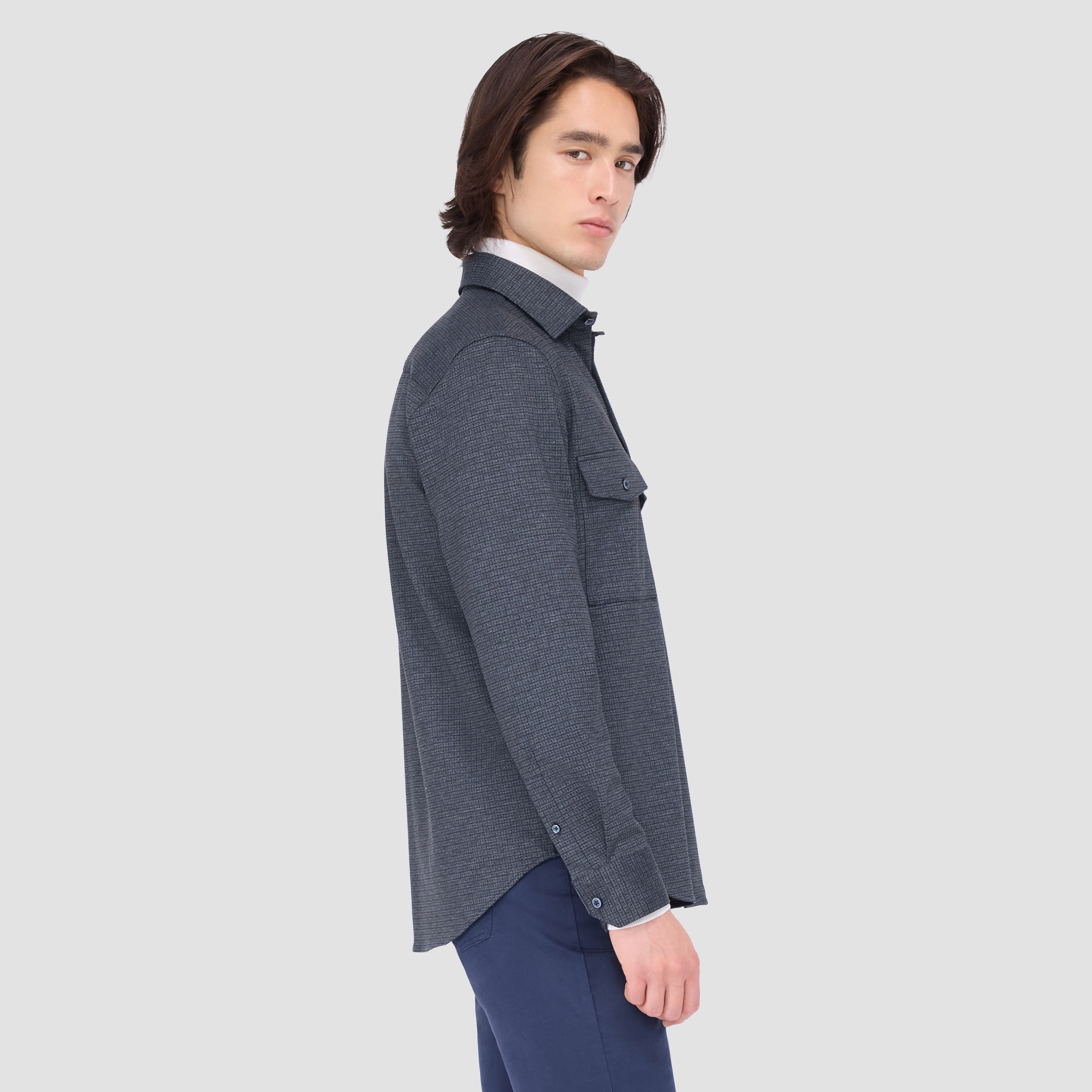 Checkered Shirt Jacket – BUGATCHI