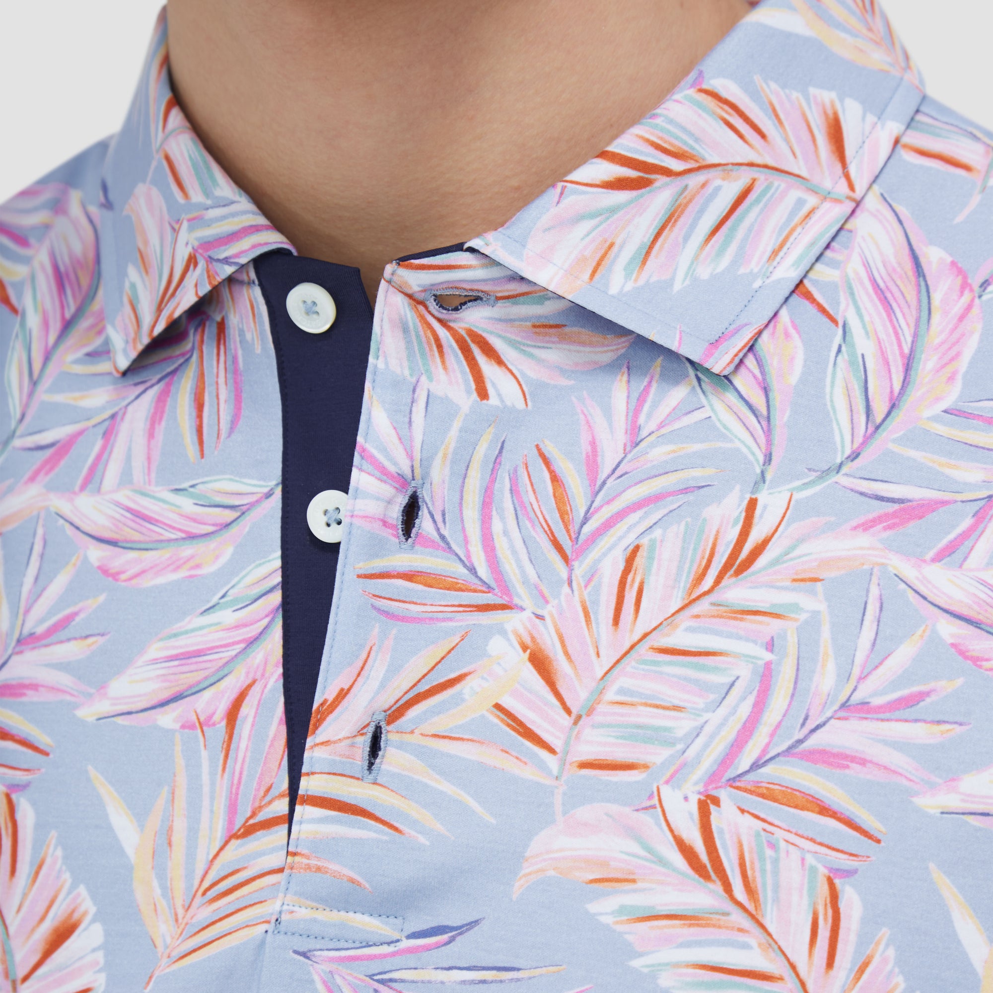 Hendrix Leaf Print Polo