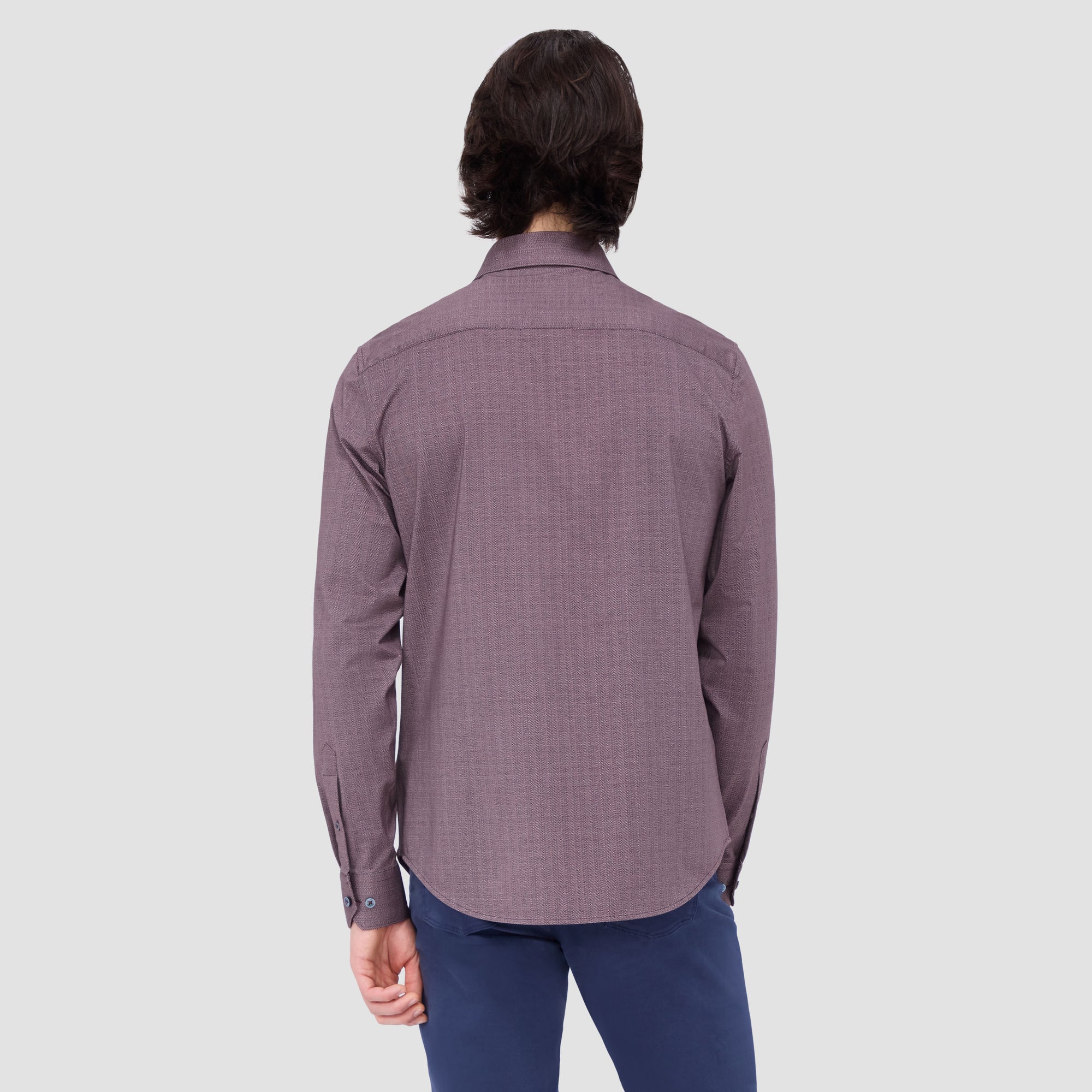 Jimmy Double Sided Herringbone/Check OoohCotton Shirt
