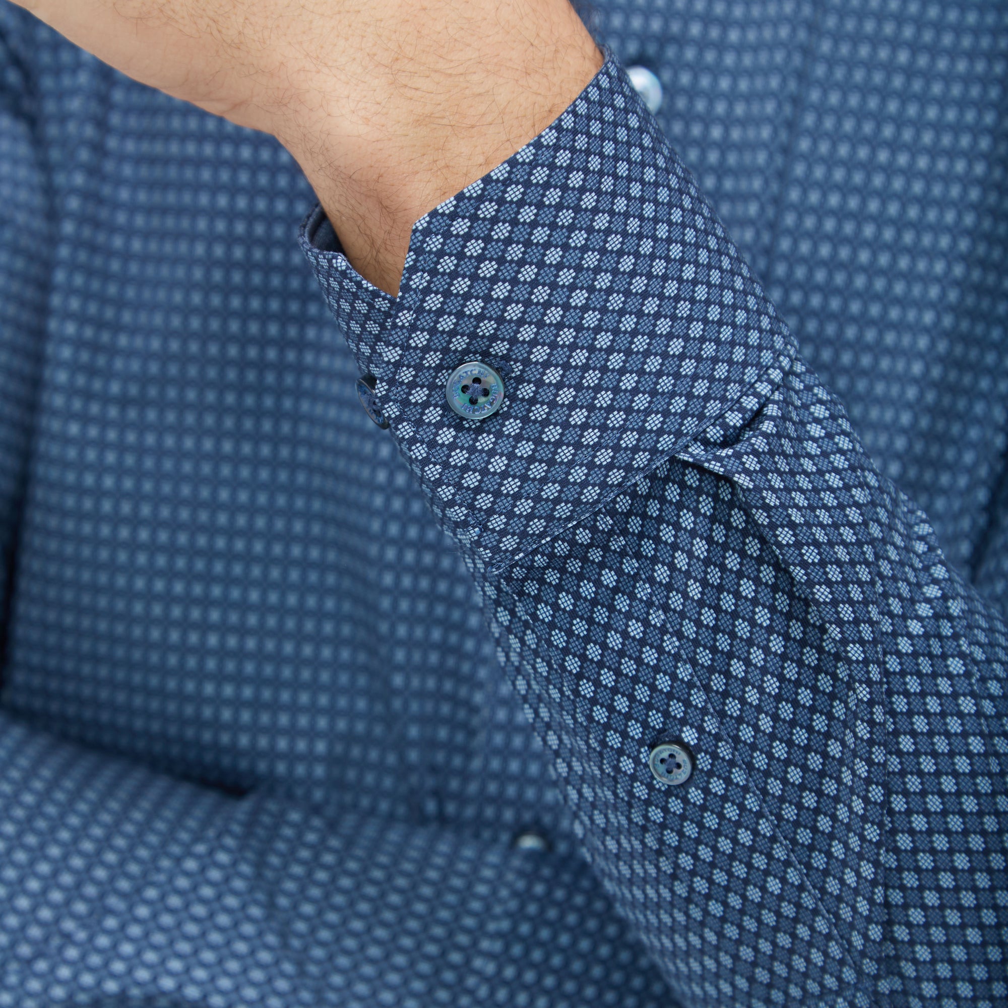 Jimmy Double Sided Geometric/Solid OoohCotton Shirt