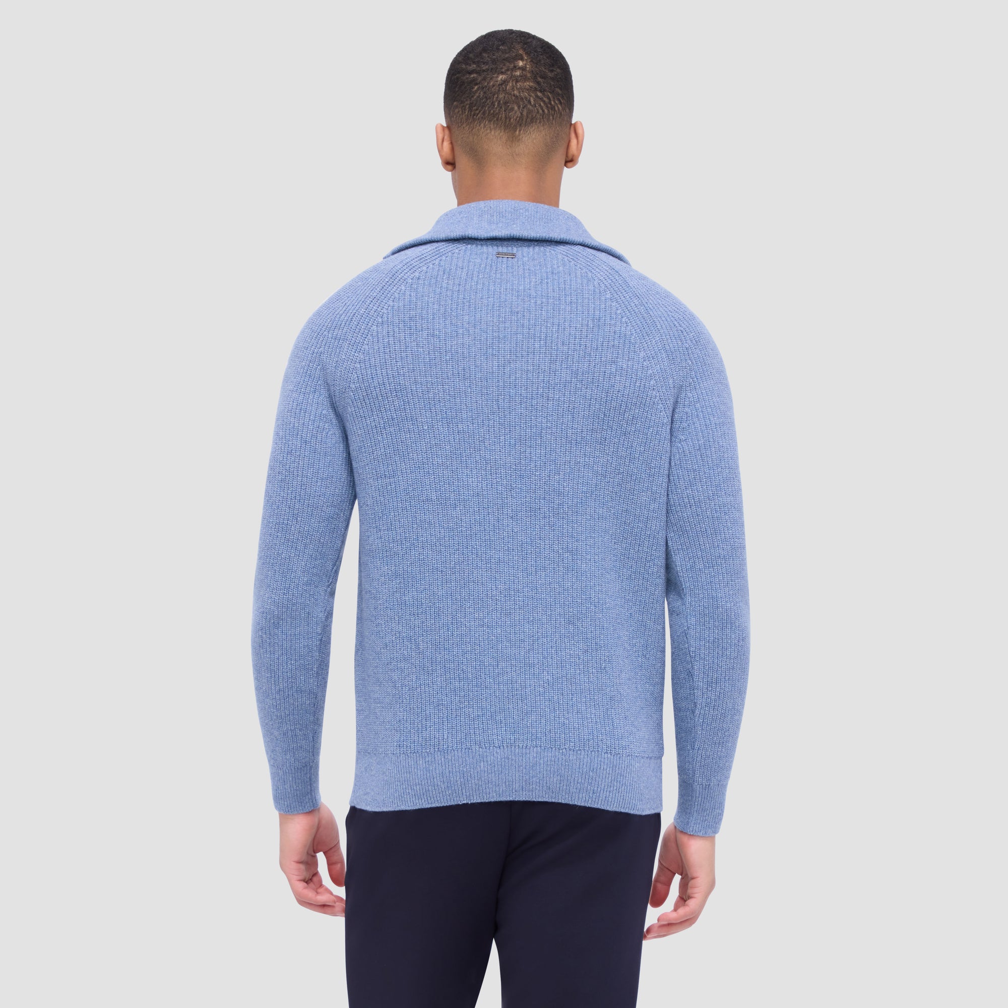 Fisherman Rib-Stitch Quarter-Zip Sweater