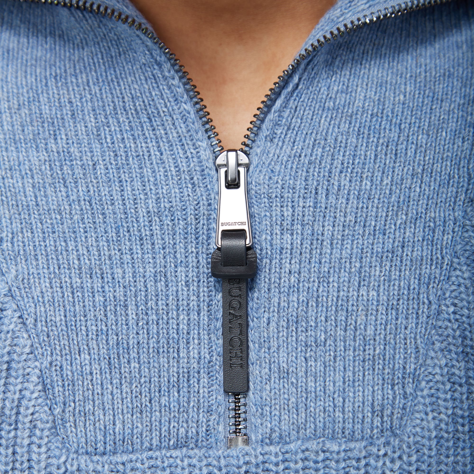 Fisherman Rib-Stitch Quarter-Zip Sweater