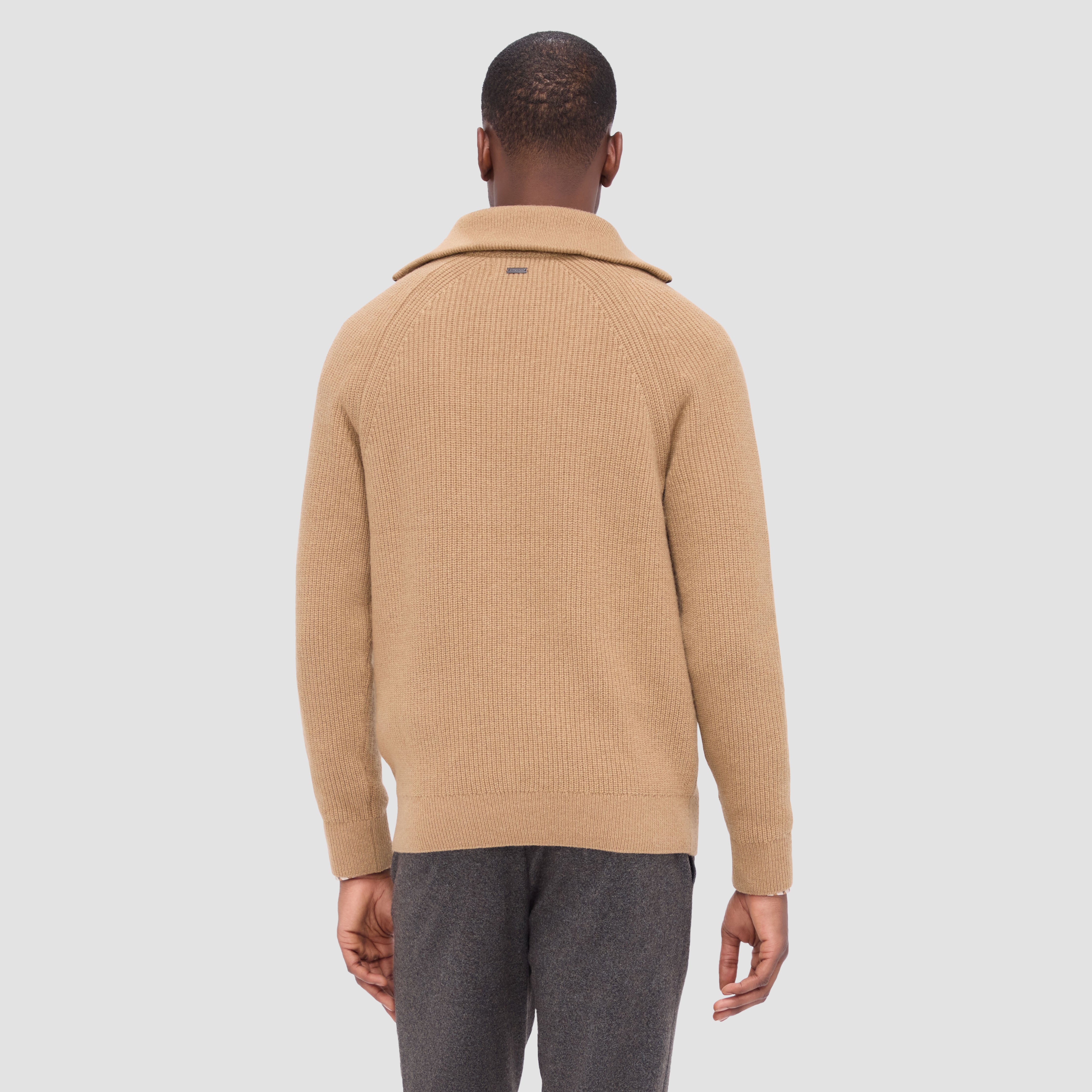 Fisherman Rib-Stitch Quarter-Zip Sweater – BUGATCHI