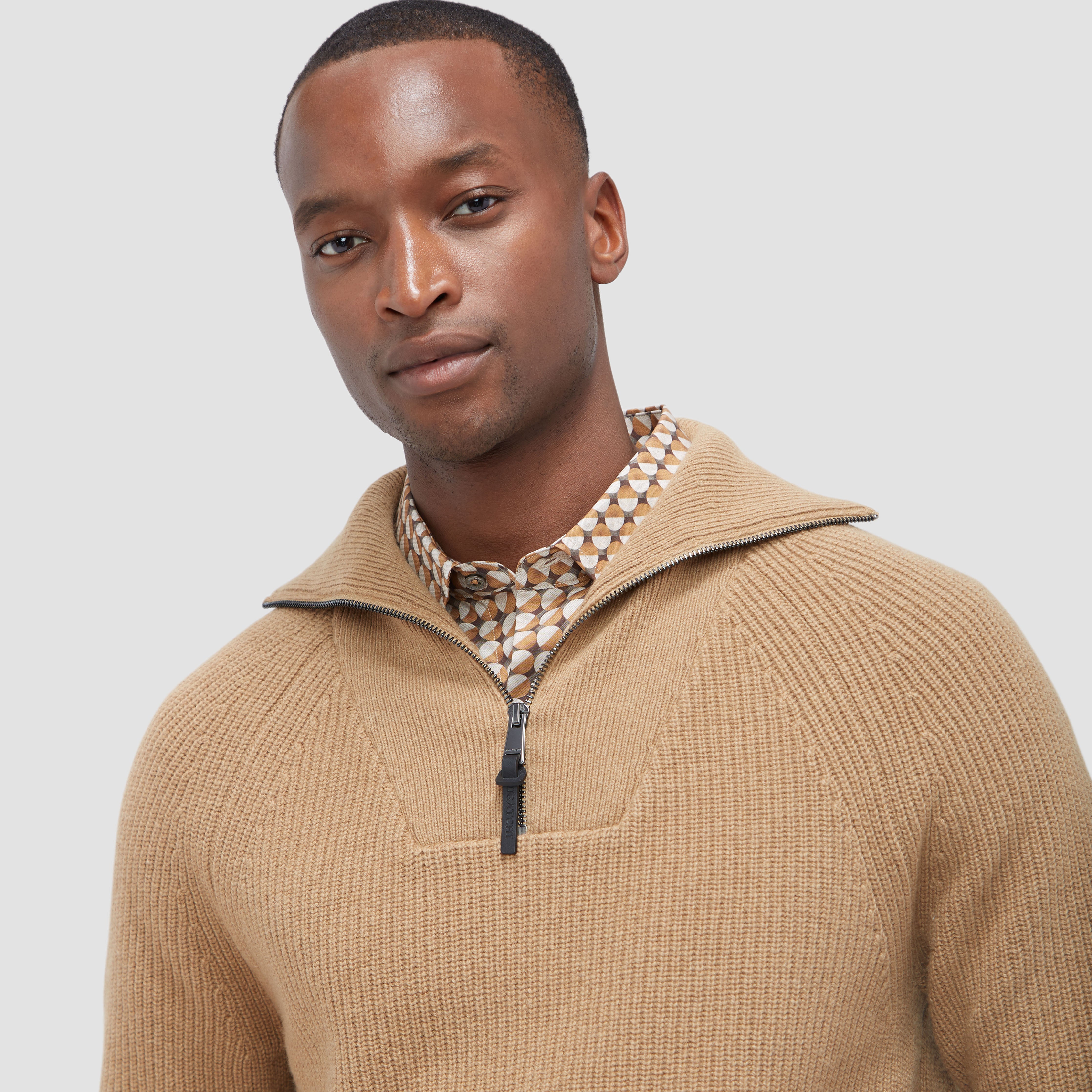 Fisherman Rib-Stitch Quarter-Zip Sweater – BUGATCHI
