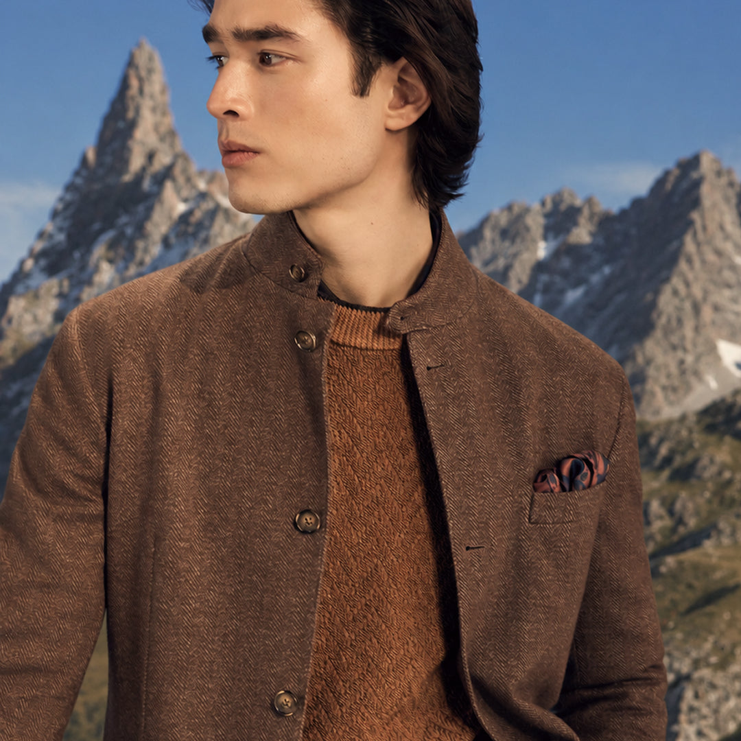 Herringbone Safari Blazer