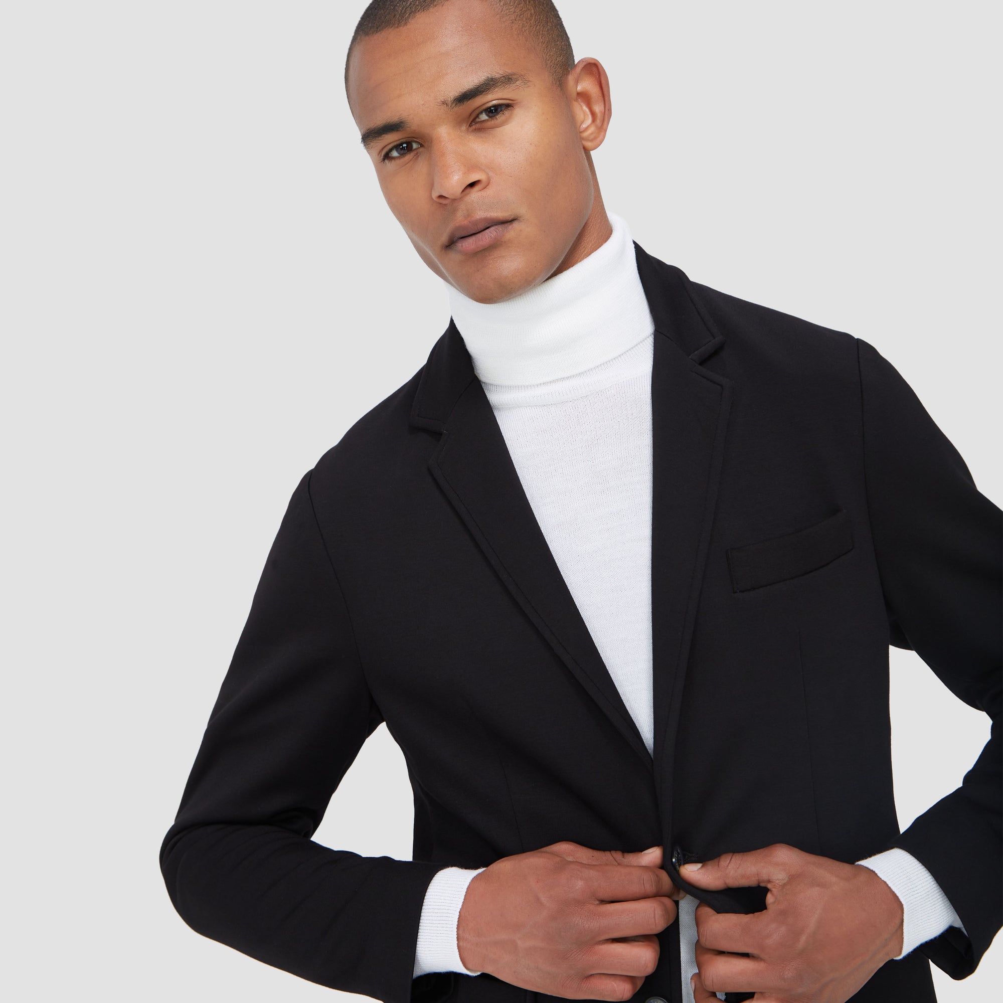 Soft Touch Two Button Knit Blazer