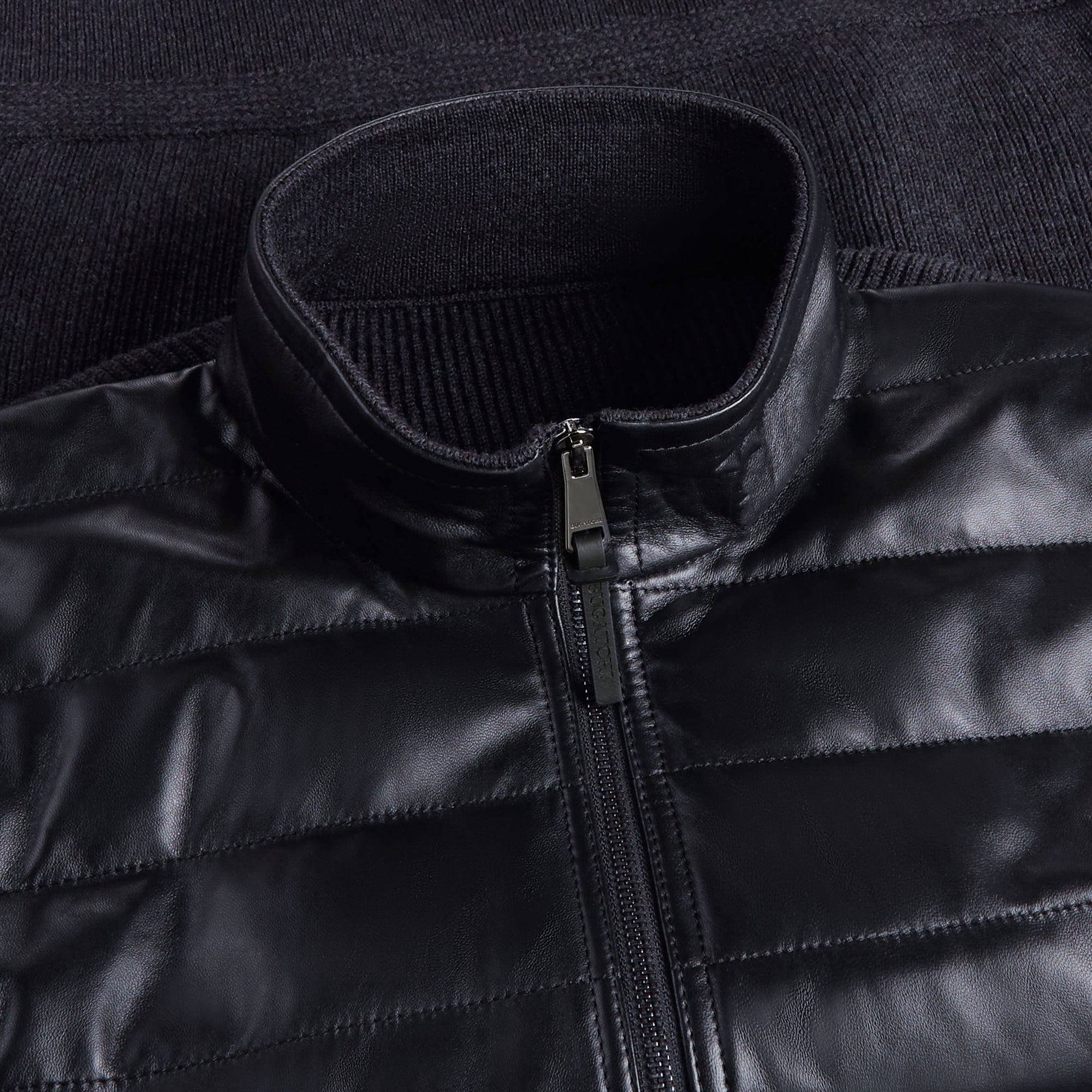 Leather & Knit Jacket