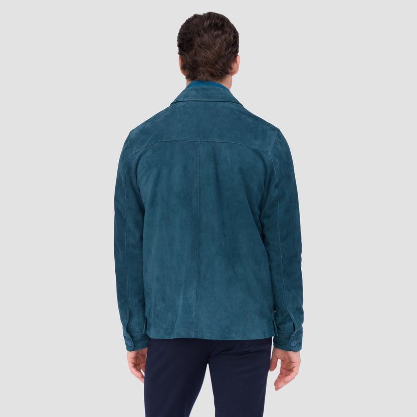 Back view-Suede Shirt Jacket