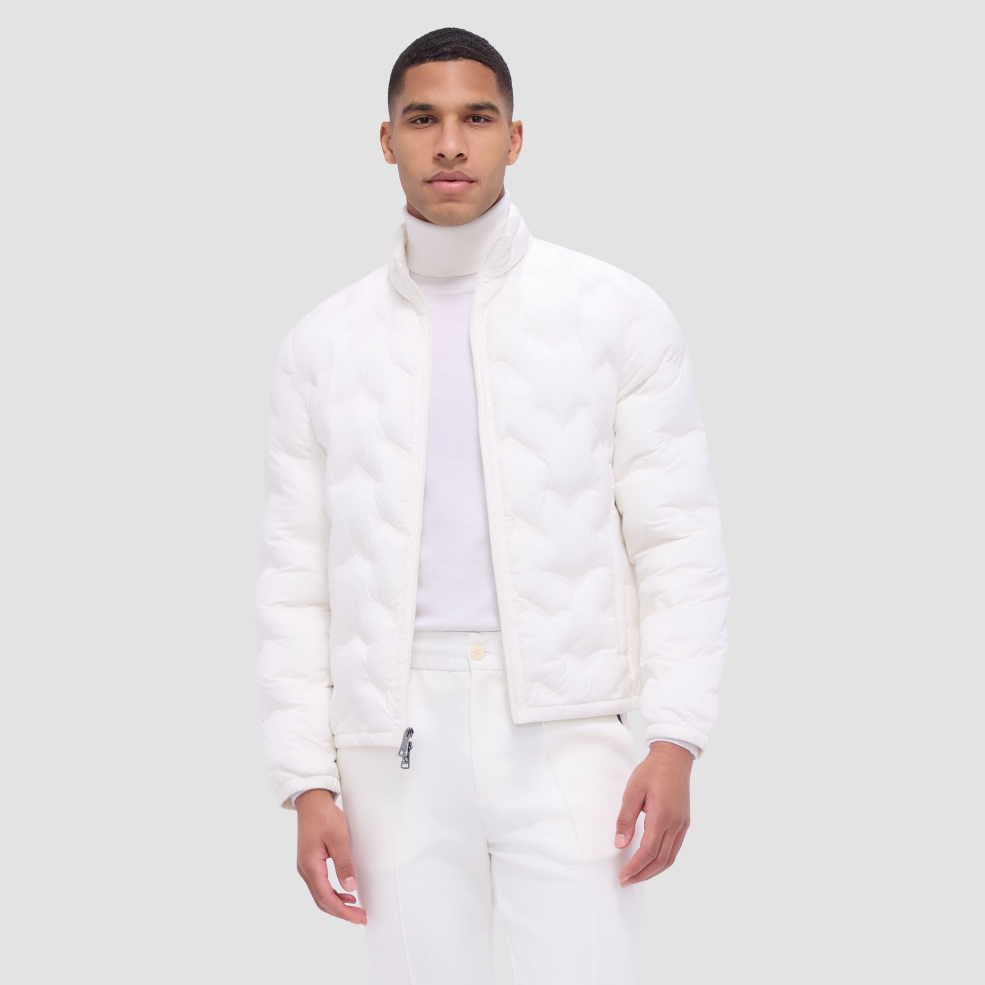 Chevron Quilted Puffer Jacket