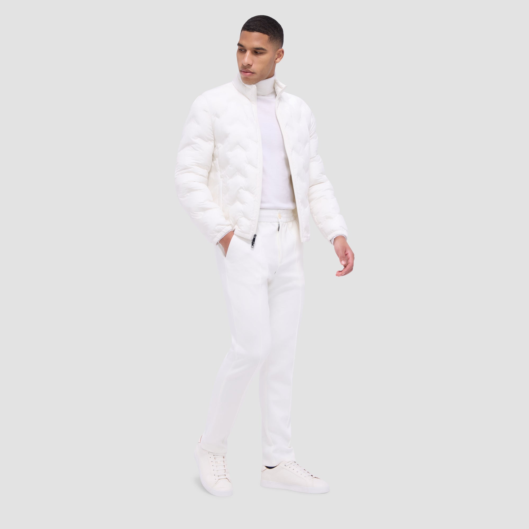 Chevron Quilted Puffer Jacket