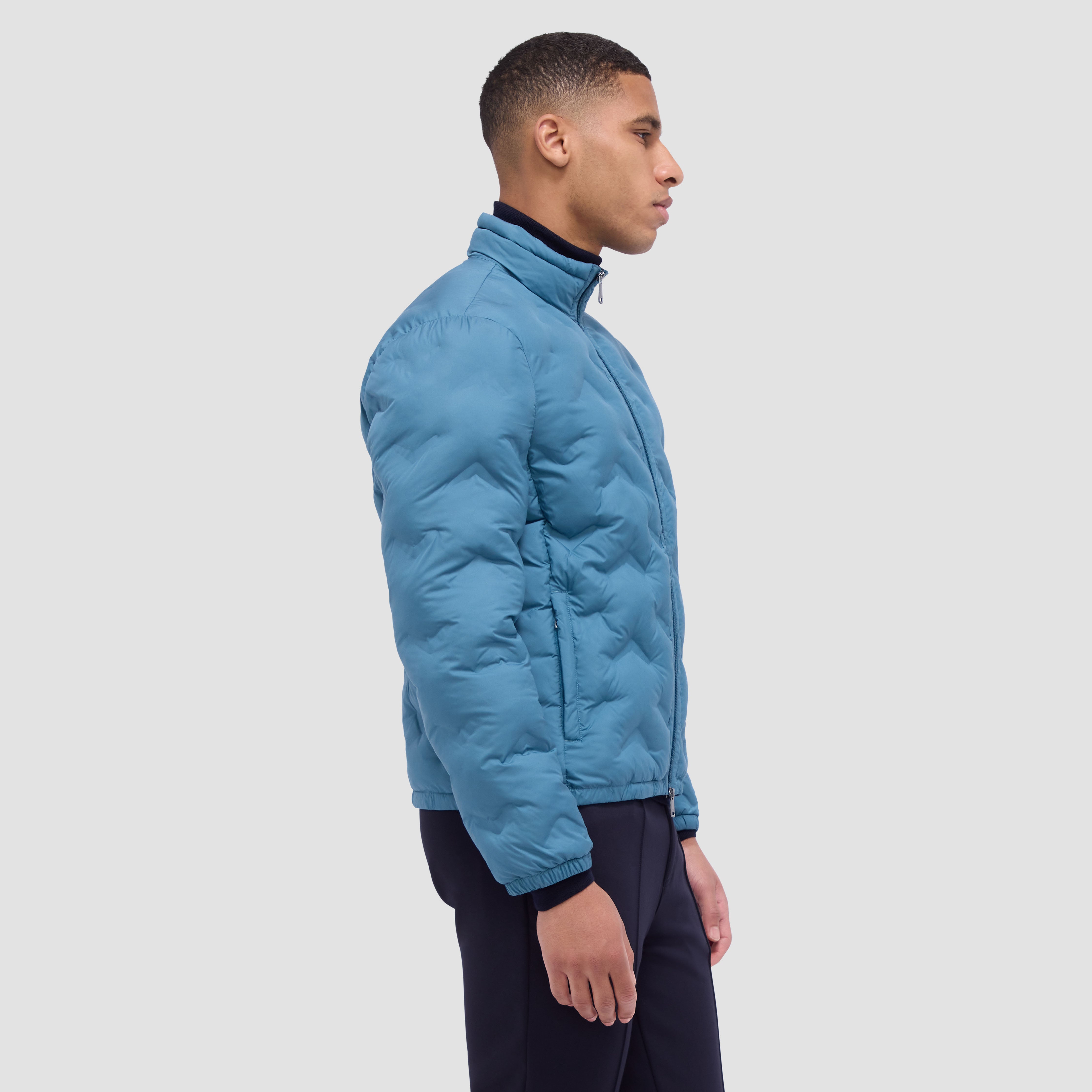 Chevron Quilted Puffer Jacket – BUGATCHI