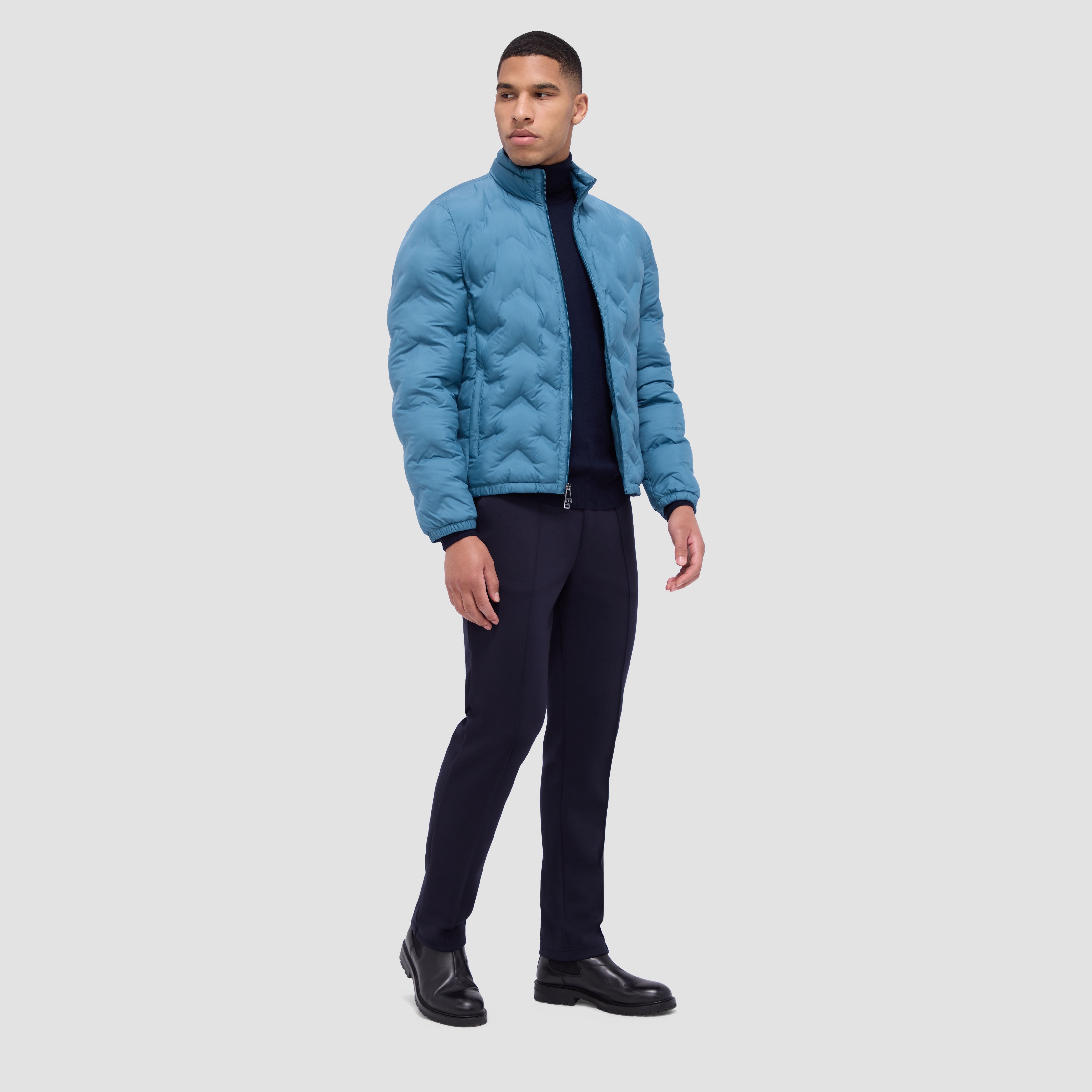 Chevron Quilted Puffer Jacket – BUGATCHI