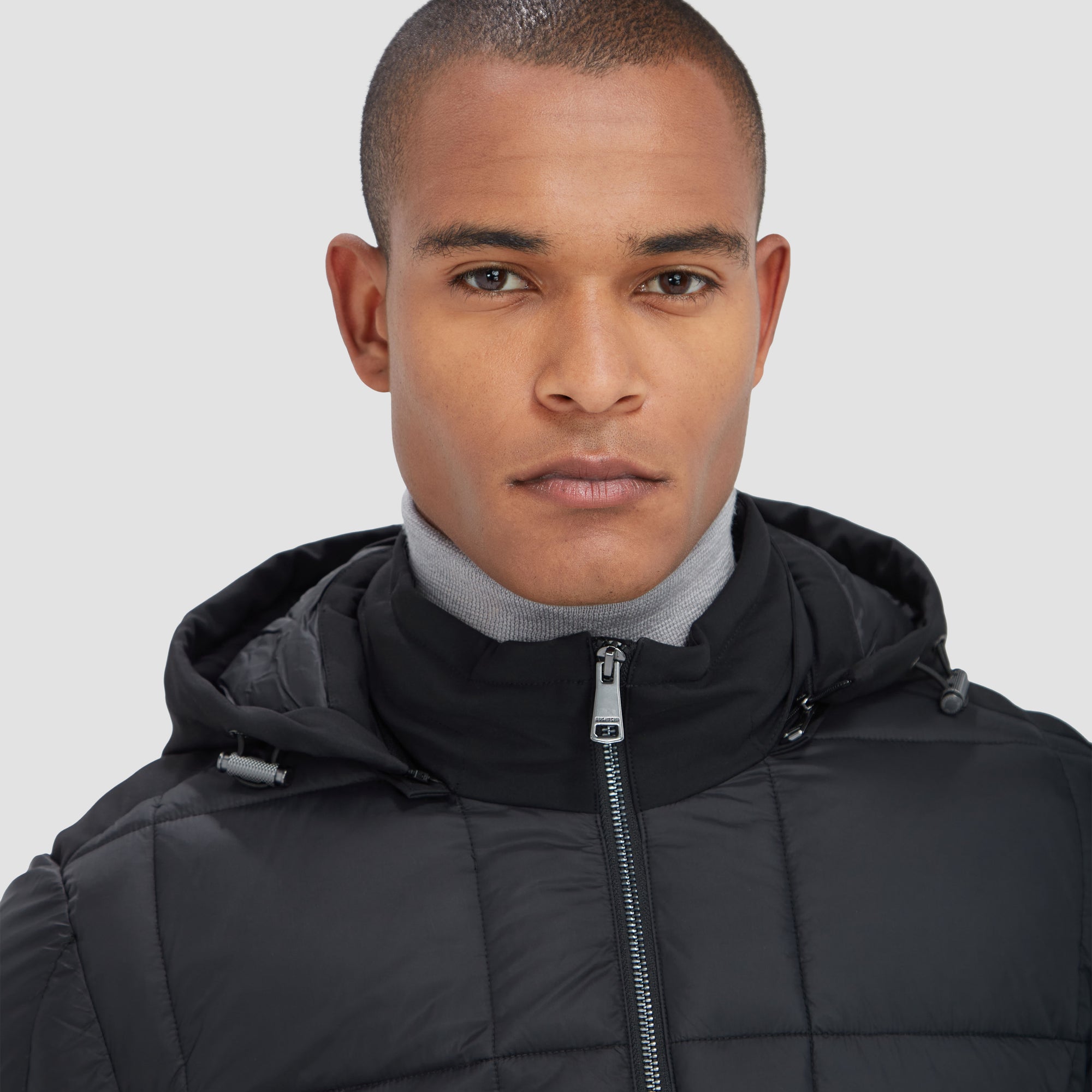 Quilted Anorak Jacket With Detachable Hood