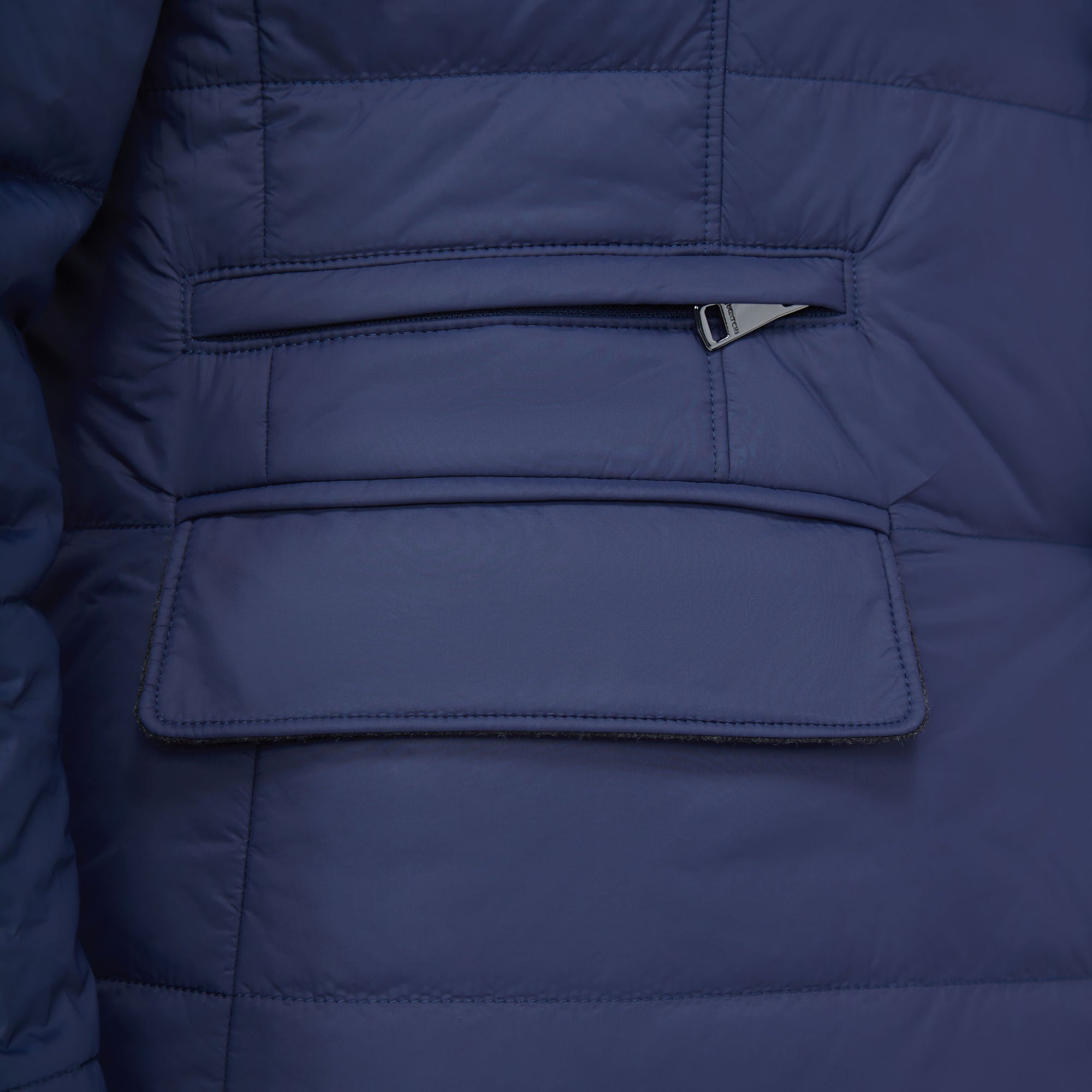 Three Button Quilted Blazer with Detachable Bib