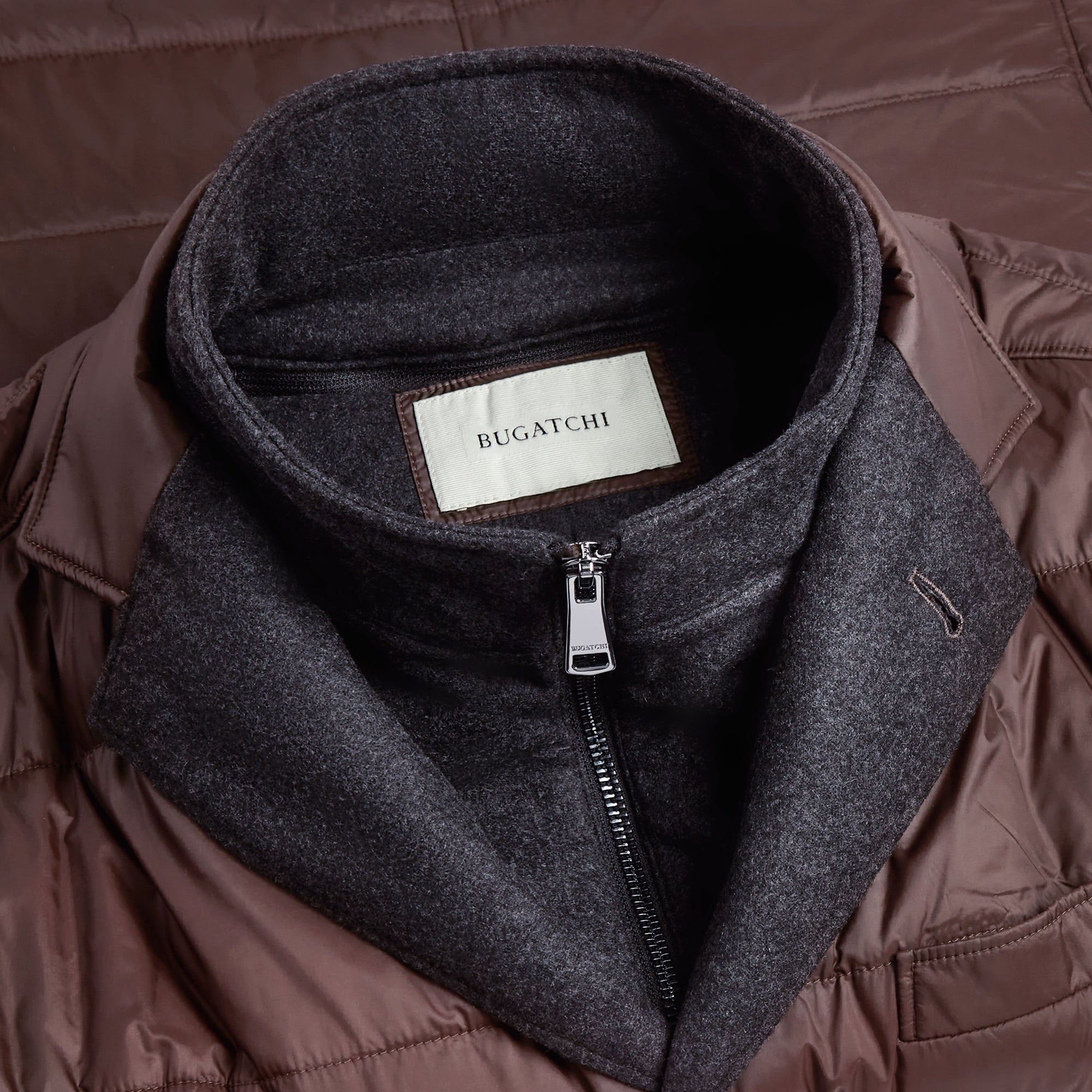 Three Button Quilted Blazer with Detachable Bib