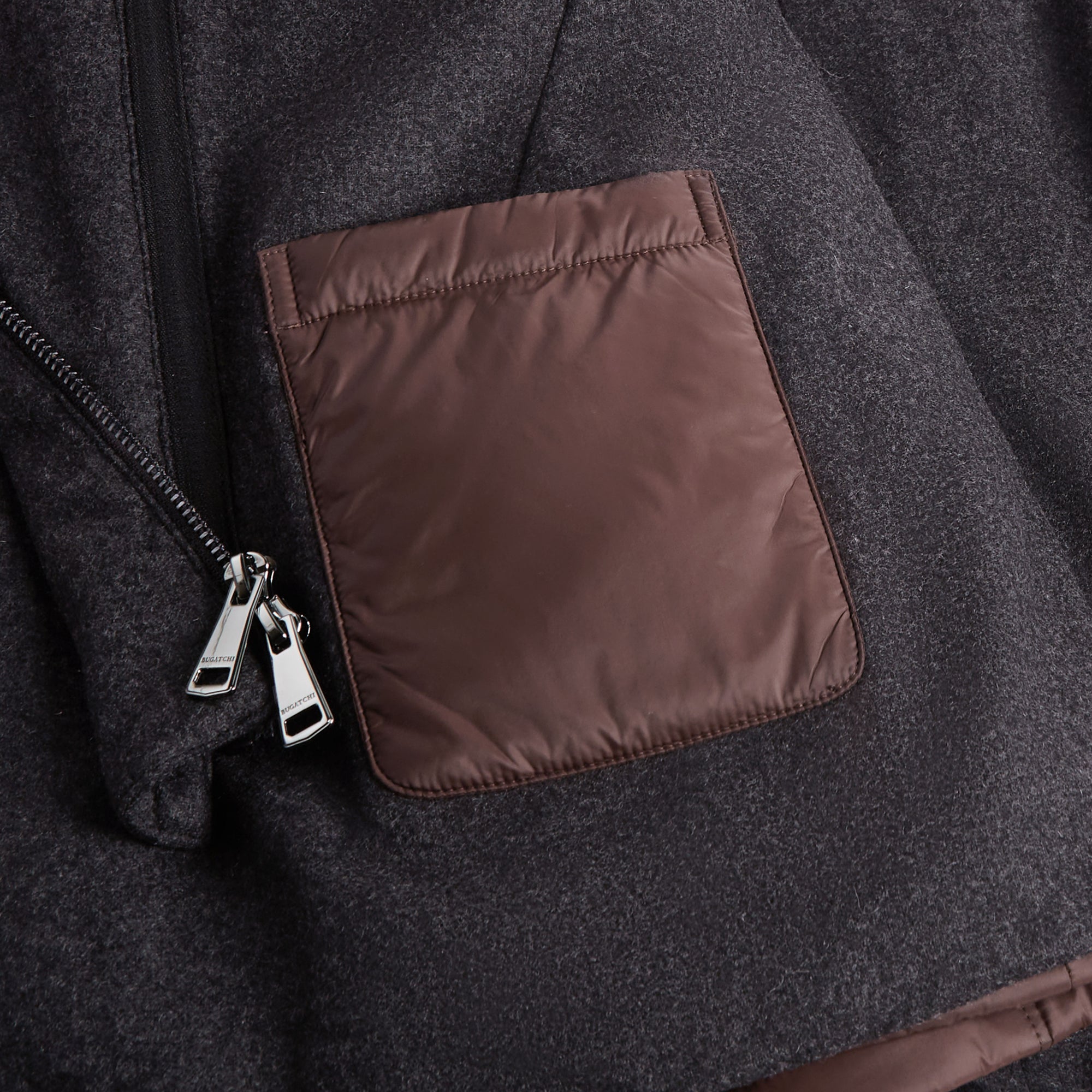 Three Button Quilted Blazer with Detachable Bib