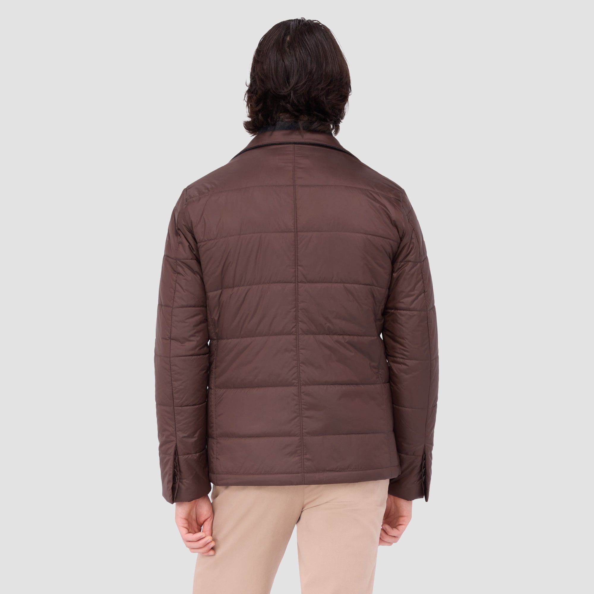 Three Button Quilted Blazer with Detachable Bib