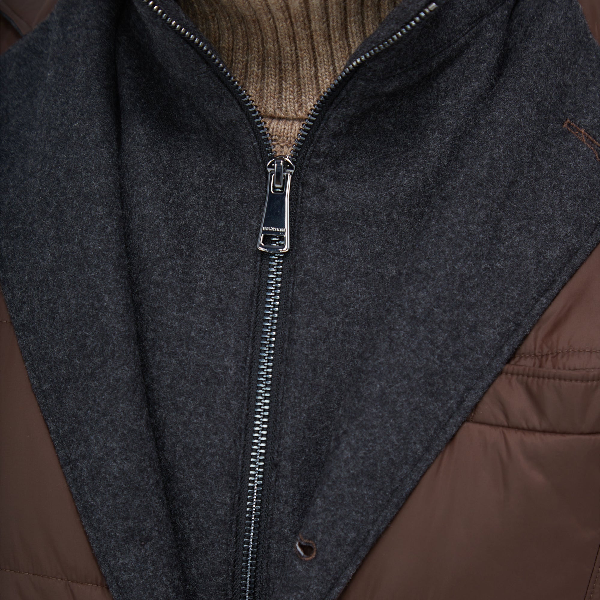 Three Button Quilted Blazer with Detachable Bib