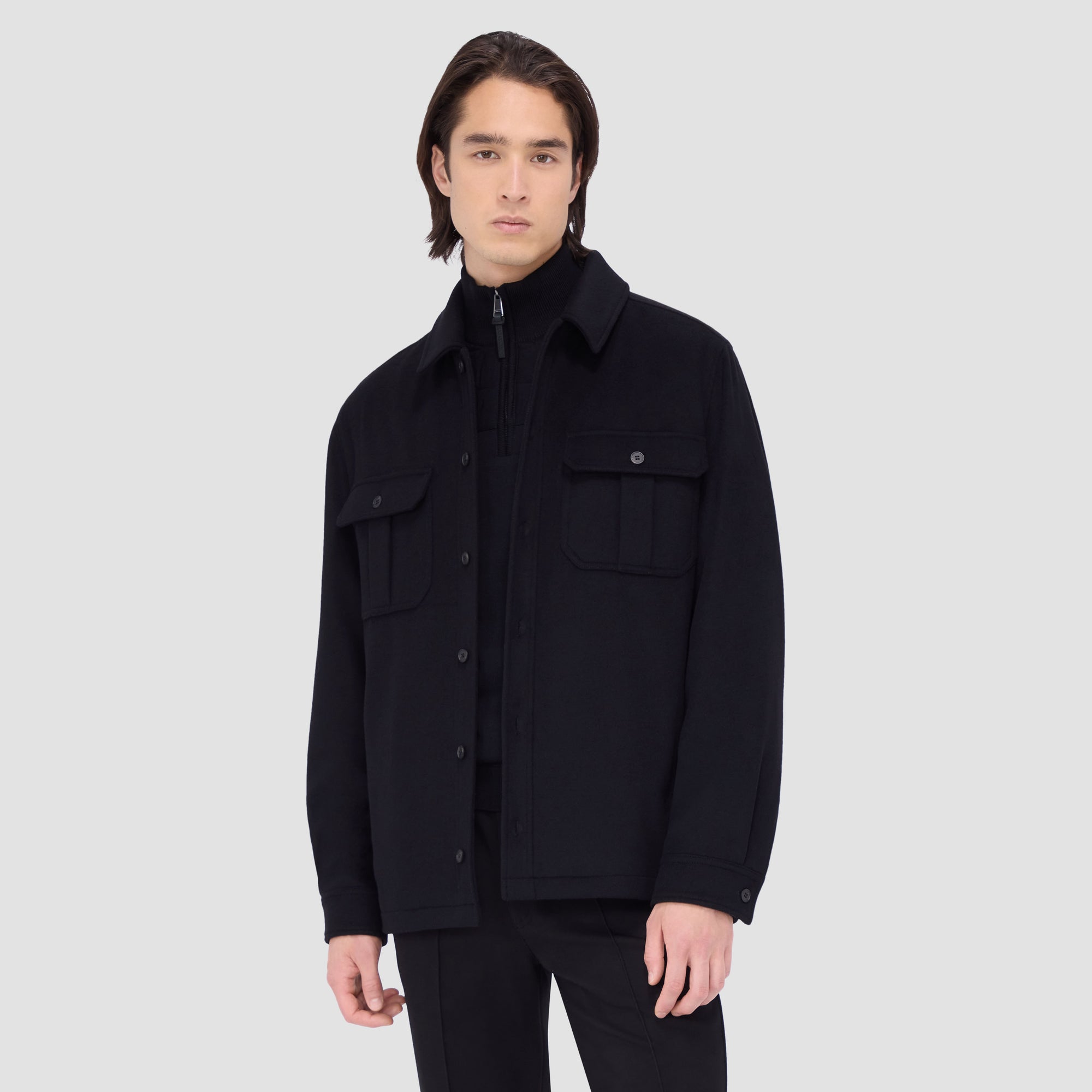 Wool Cashmere Shirt Jacket