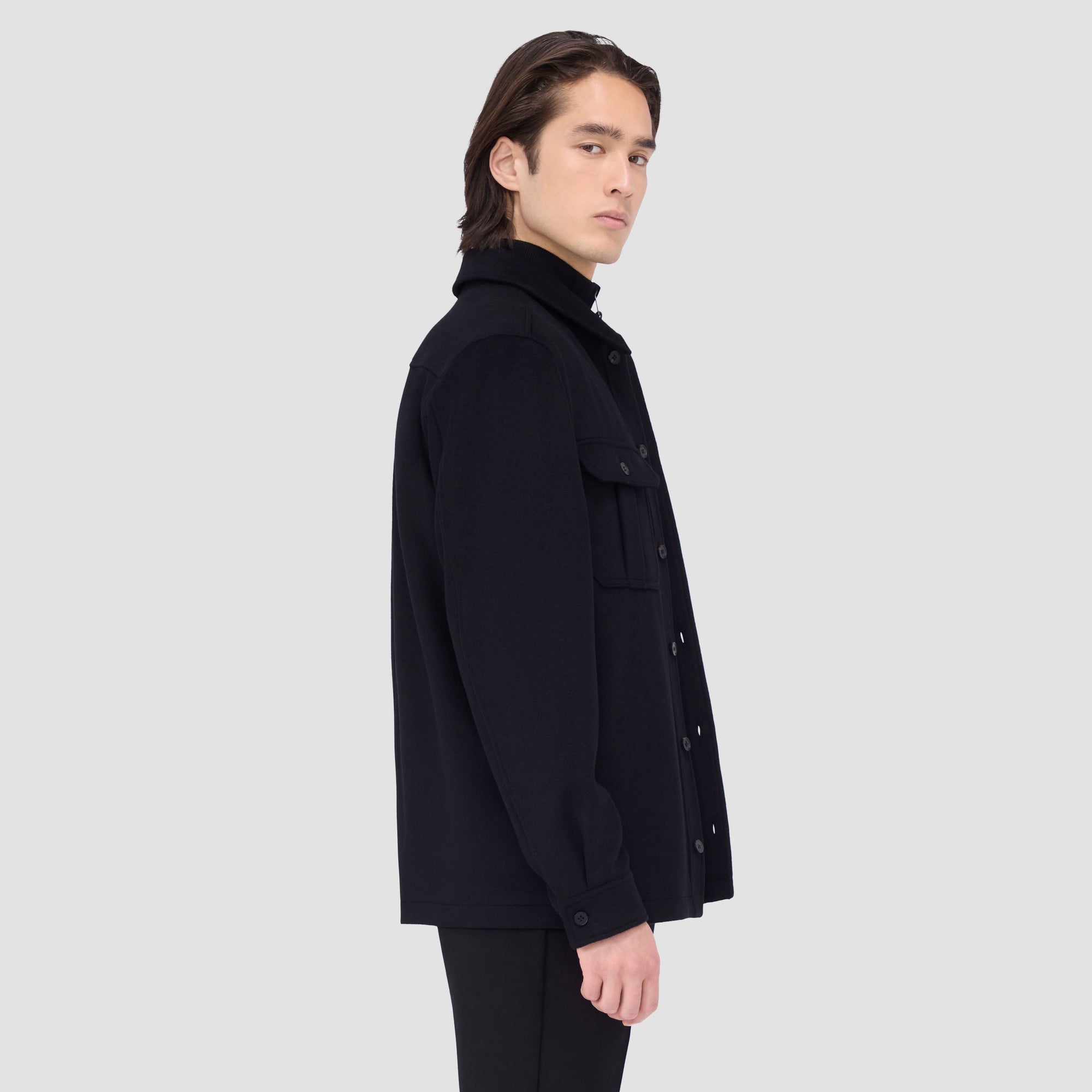 Wool Cashmere Shirt Jacket
