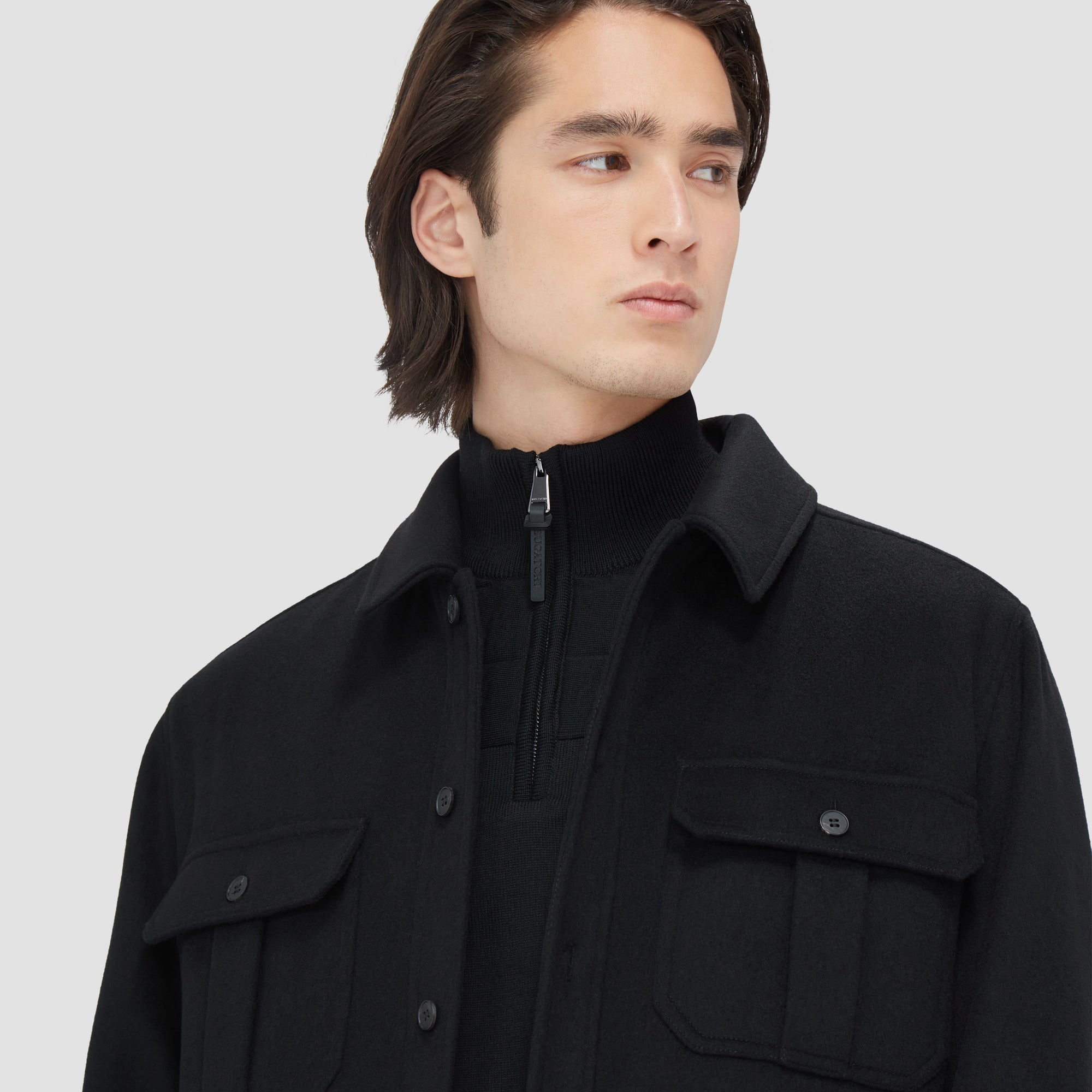 Wool Cashmere Shirt Jacket