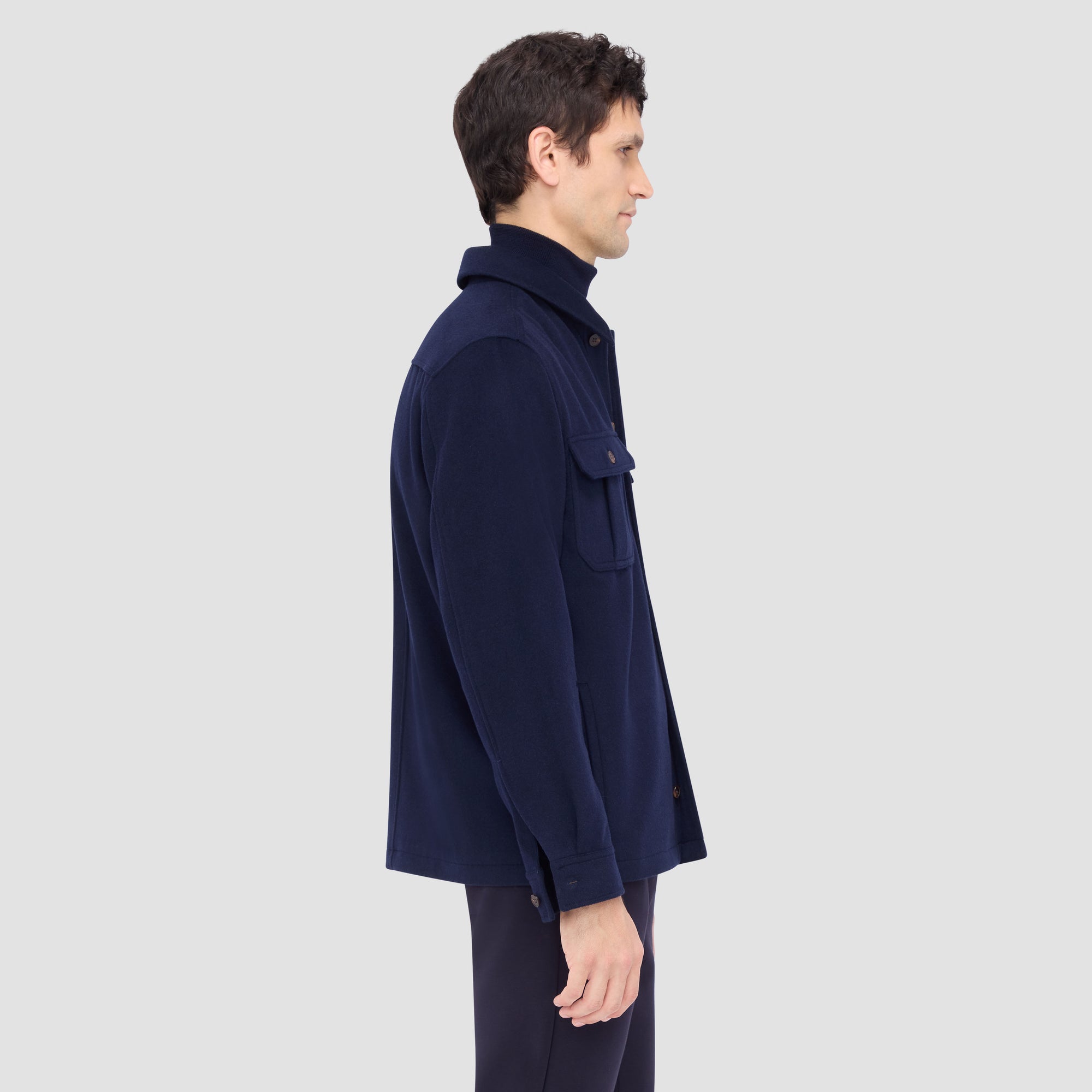 Wool Cashmere Shirt Jacket