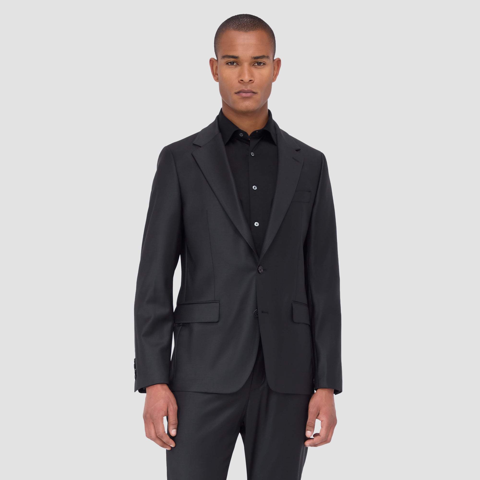 Two Button Stretch Wool Travel Blazer