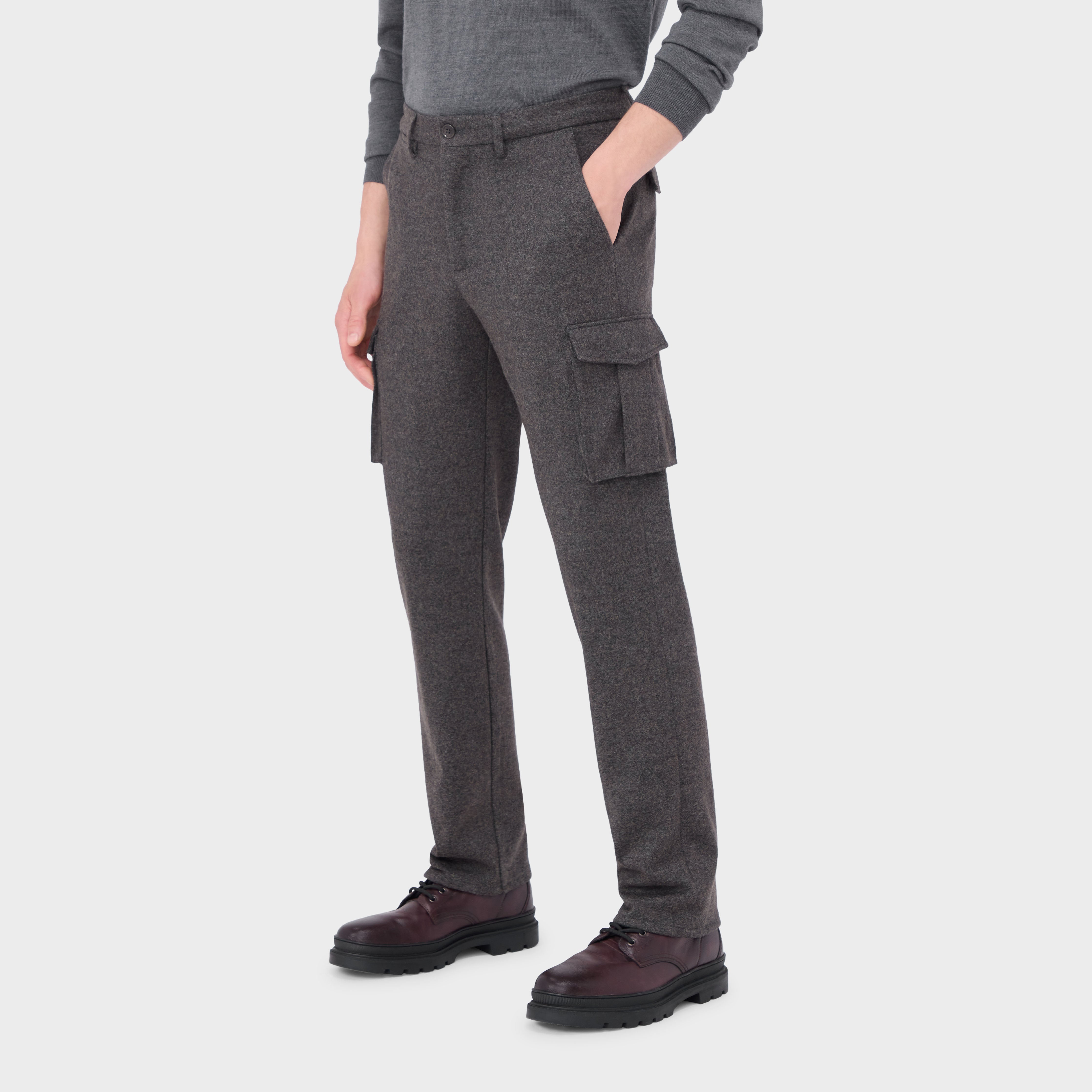 Wool Blend Knit Cargo Pants in Zinc – BUGATCHI
