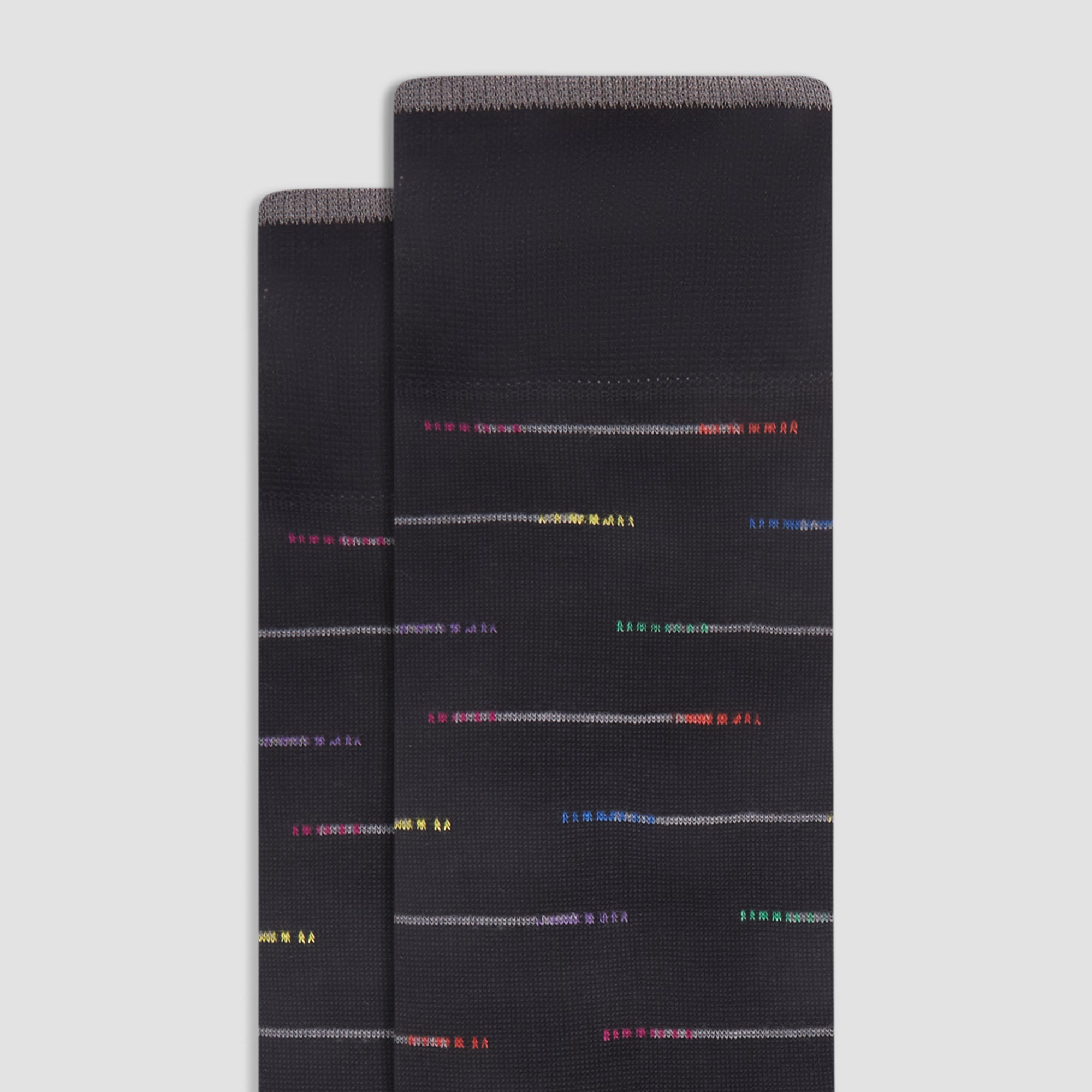 Interrupted Stripe Mid-Calf Socks