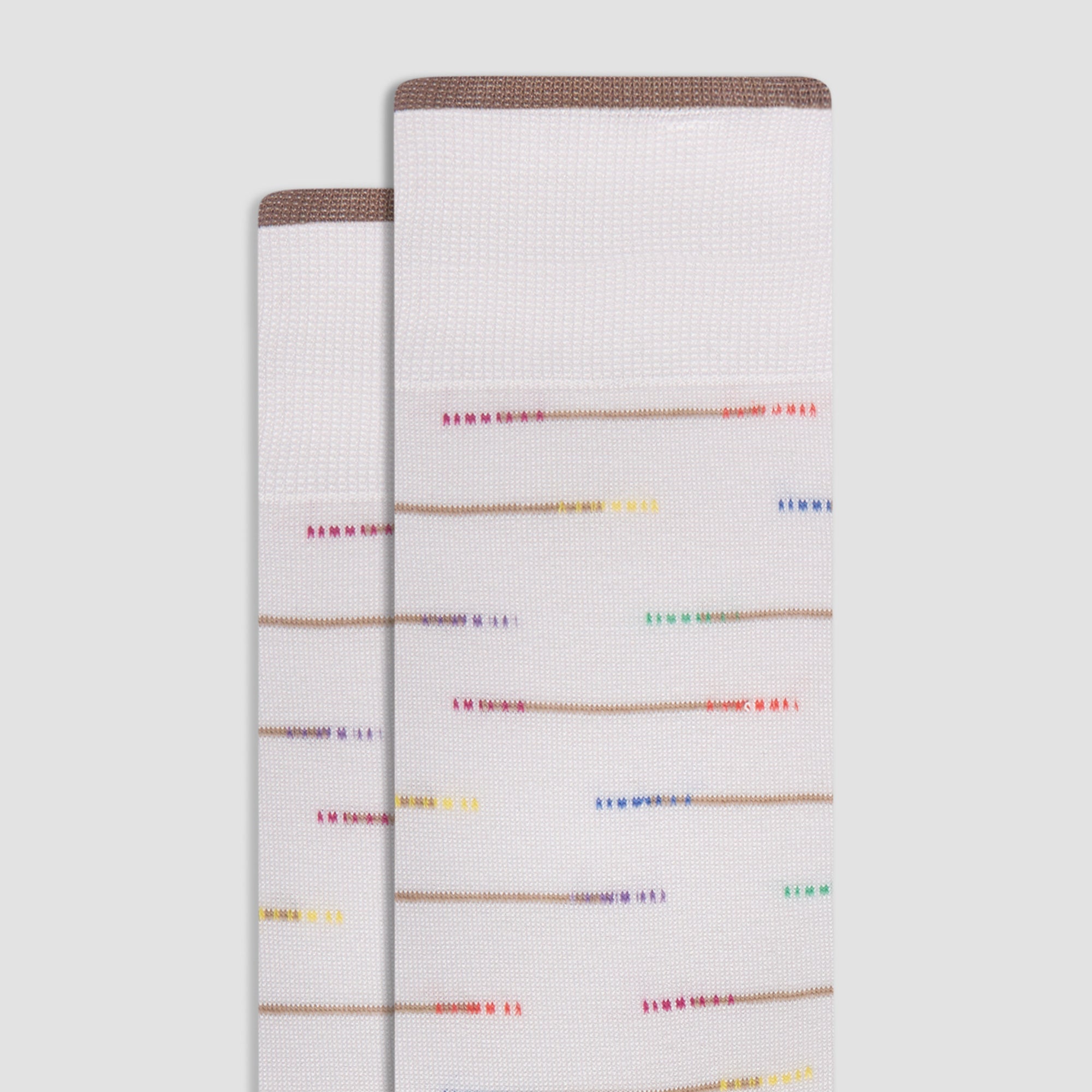 Interrupted Stripe Mid-Calf Socks