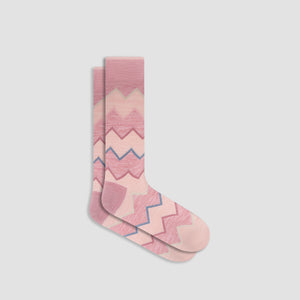 Chevron Stripe Mid-Calf Socks