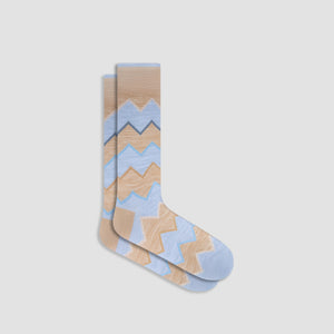 Chevron Stripe Mid-Calf Socks