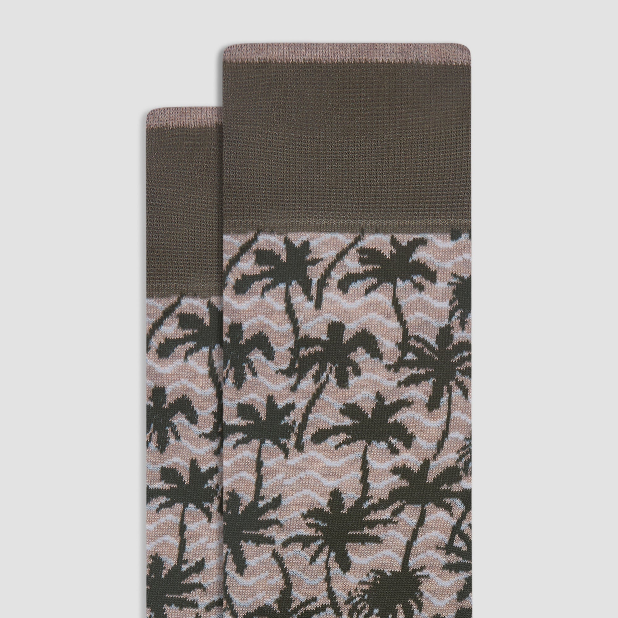 Palm Tree Mid-Calf Socks
